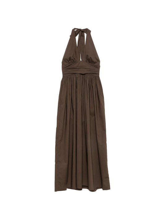 halterneck midi dress