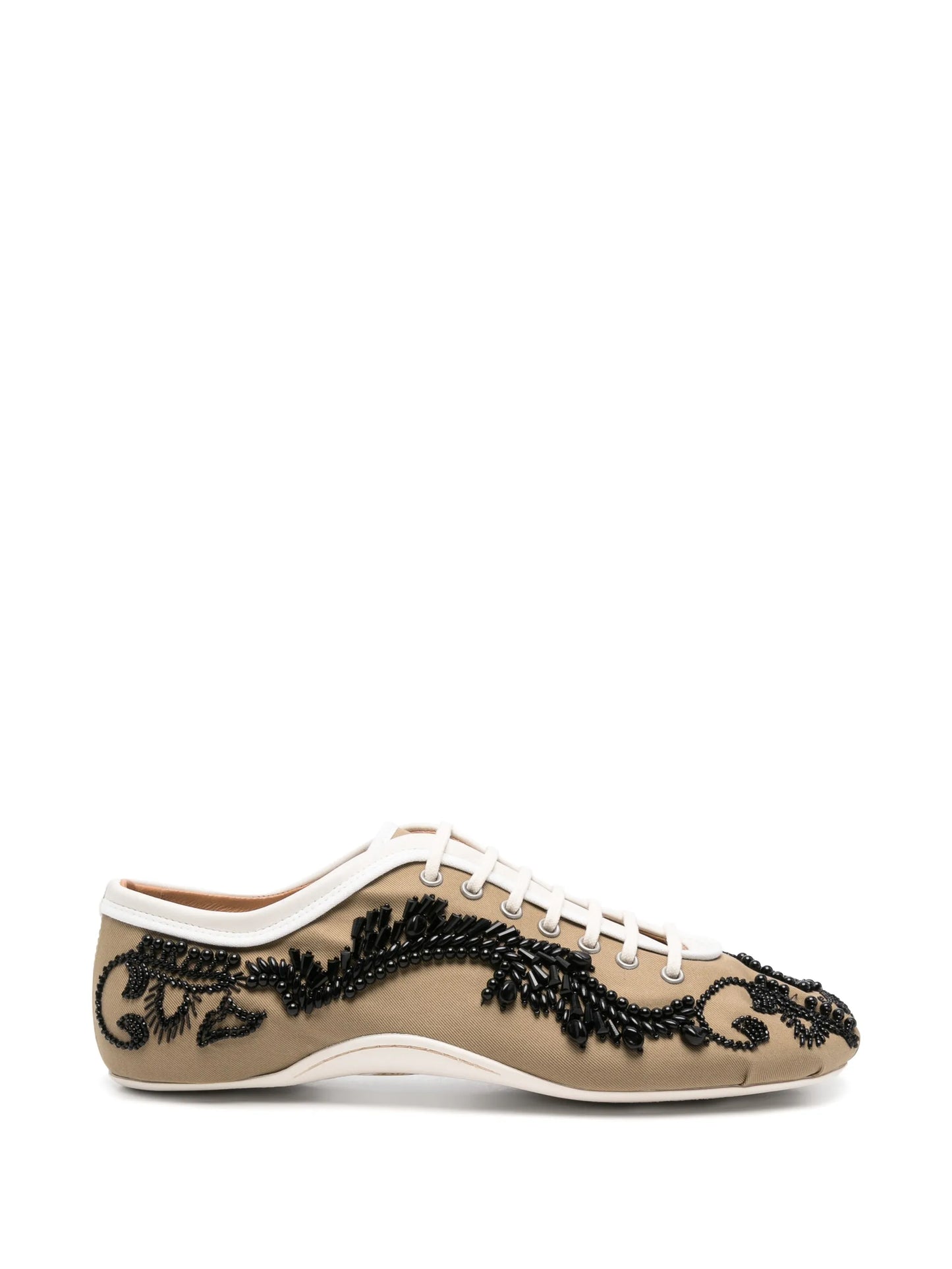 bead-embellished cotton sneakers