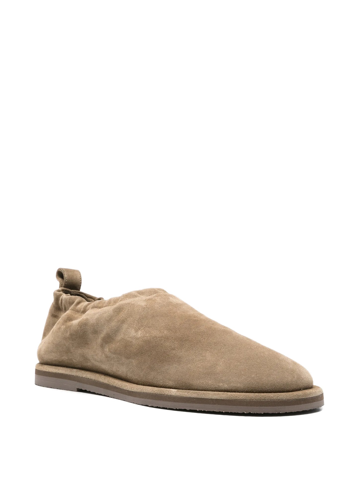 elastic-back suede slippers