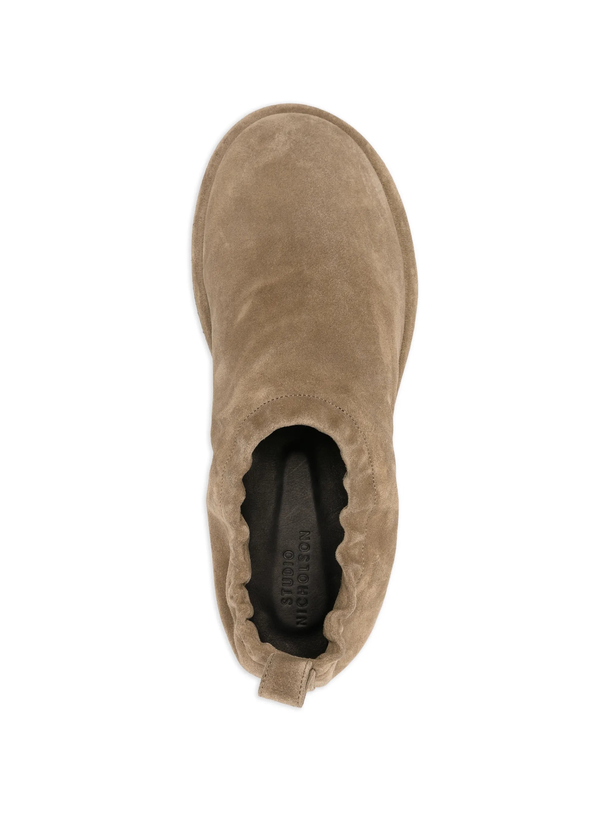 elastic-back suede slippers