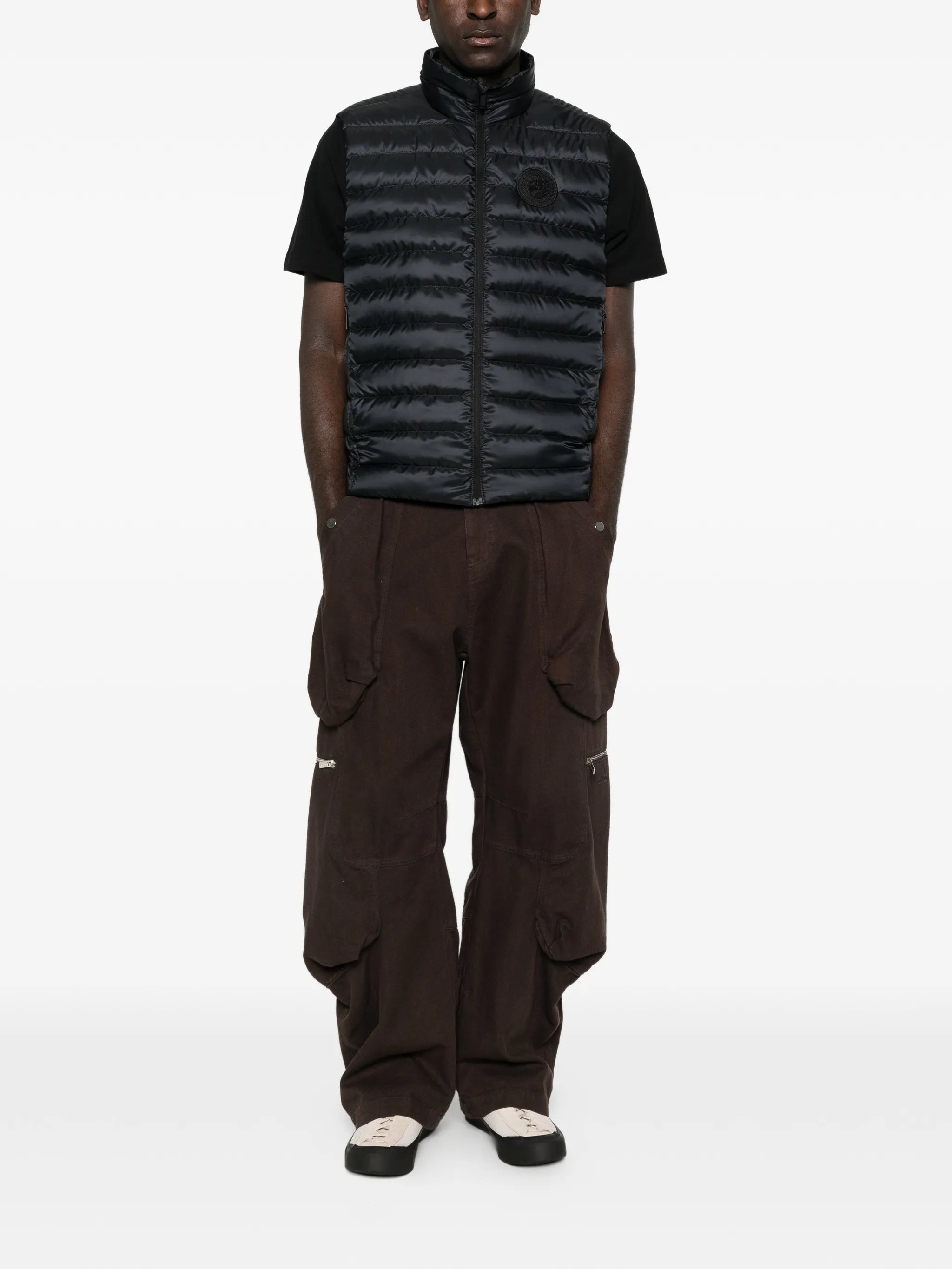 padded zip-up gilet