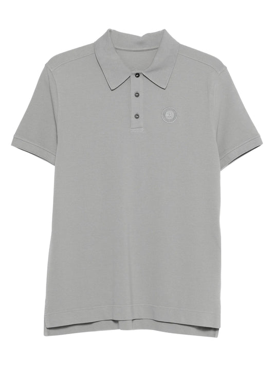 logo-patch polo shirt