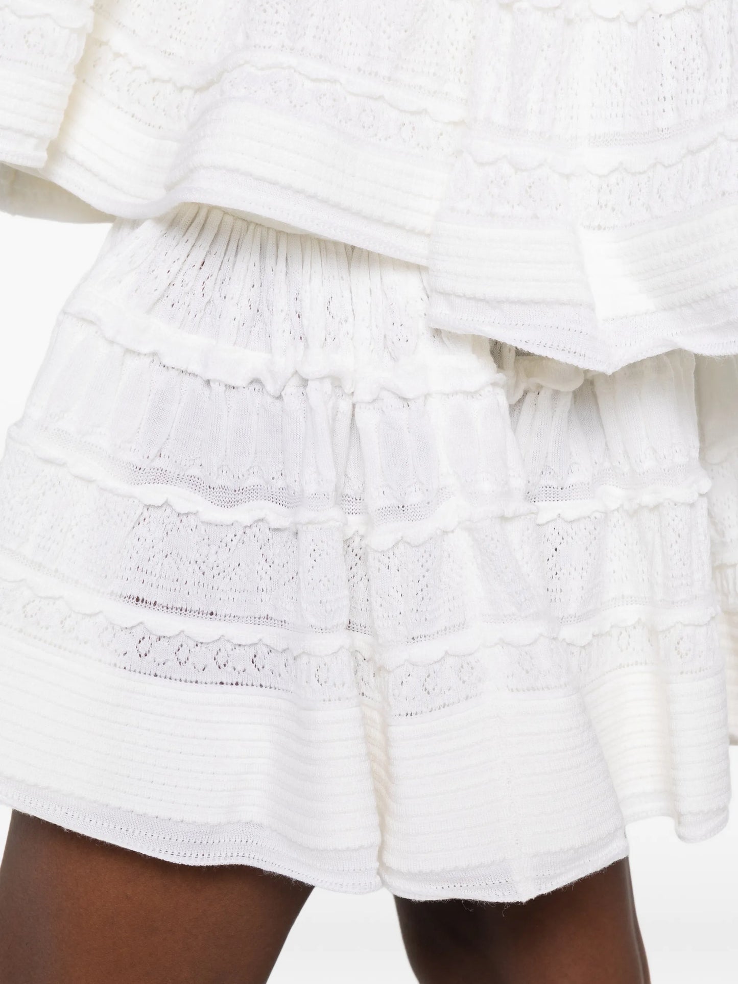ruffled mini skirt