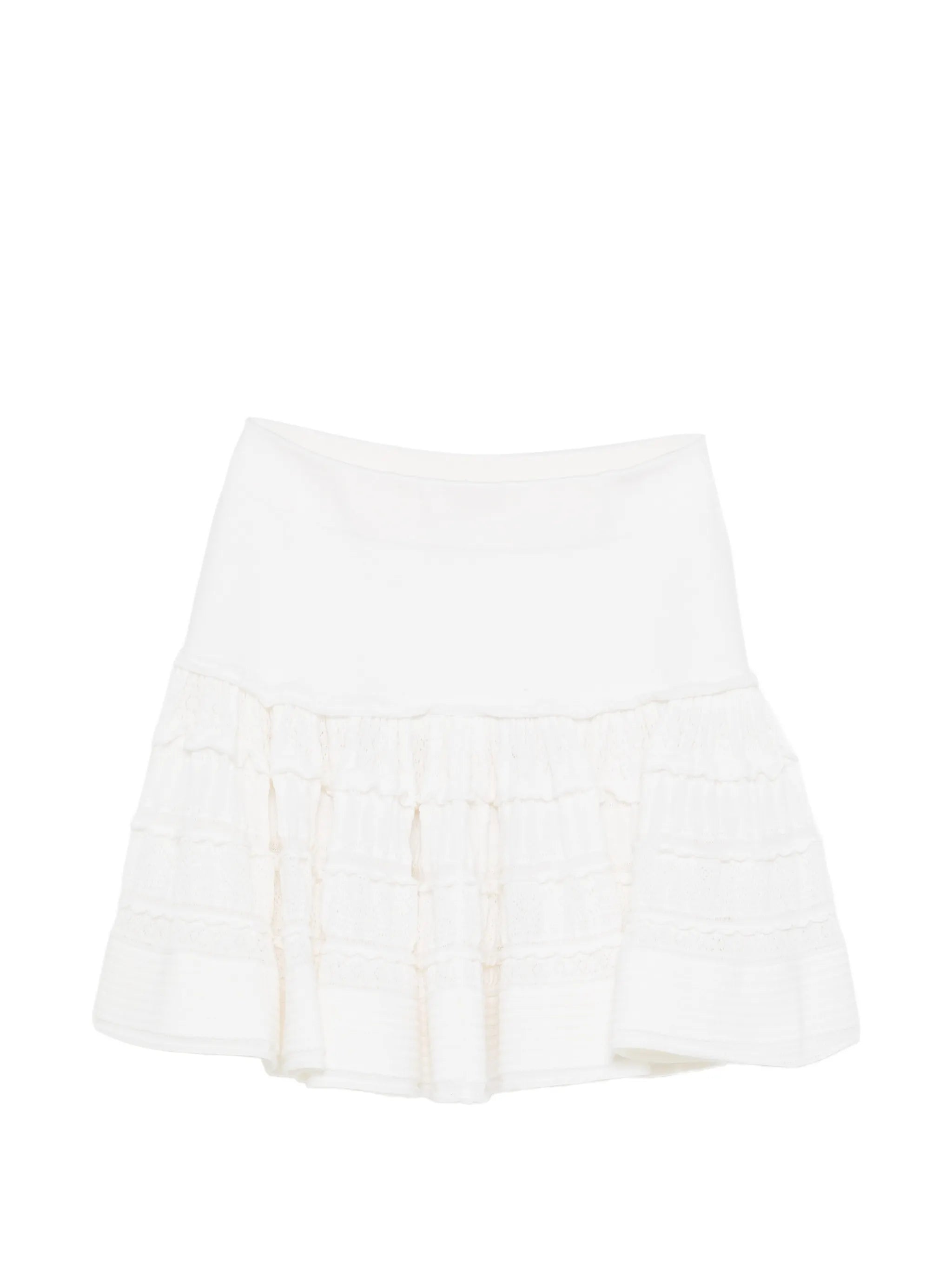 ruffled mini skirt