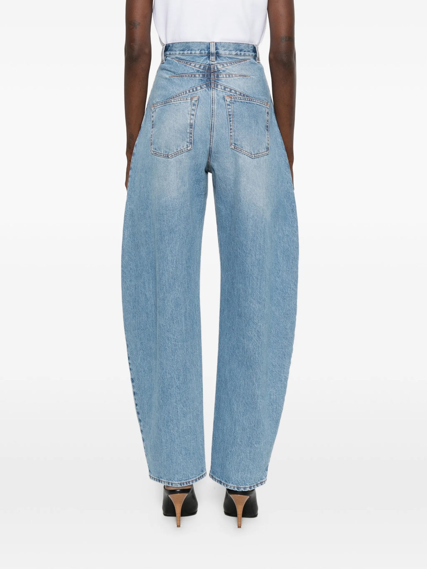 barrel-leg jeans