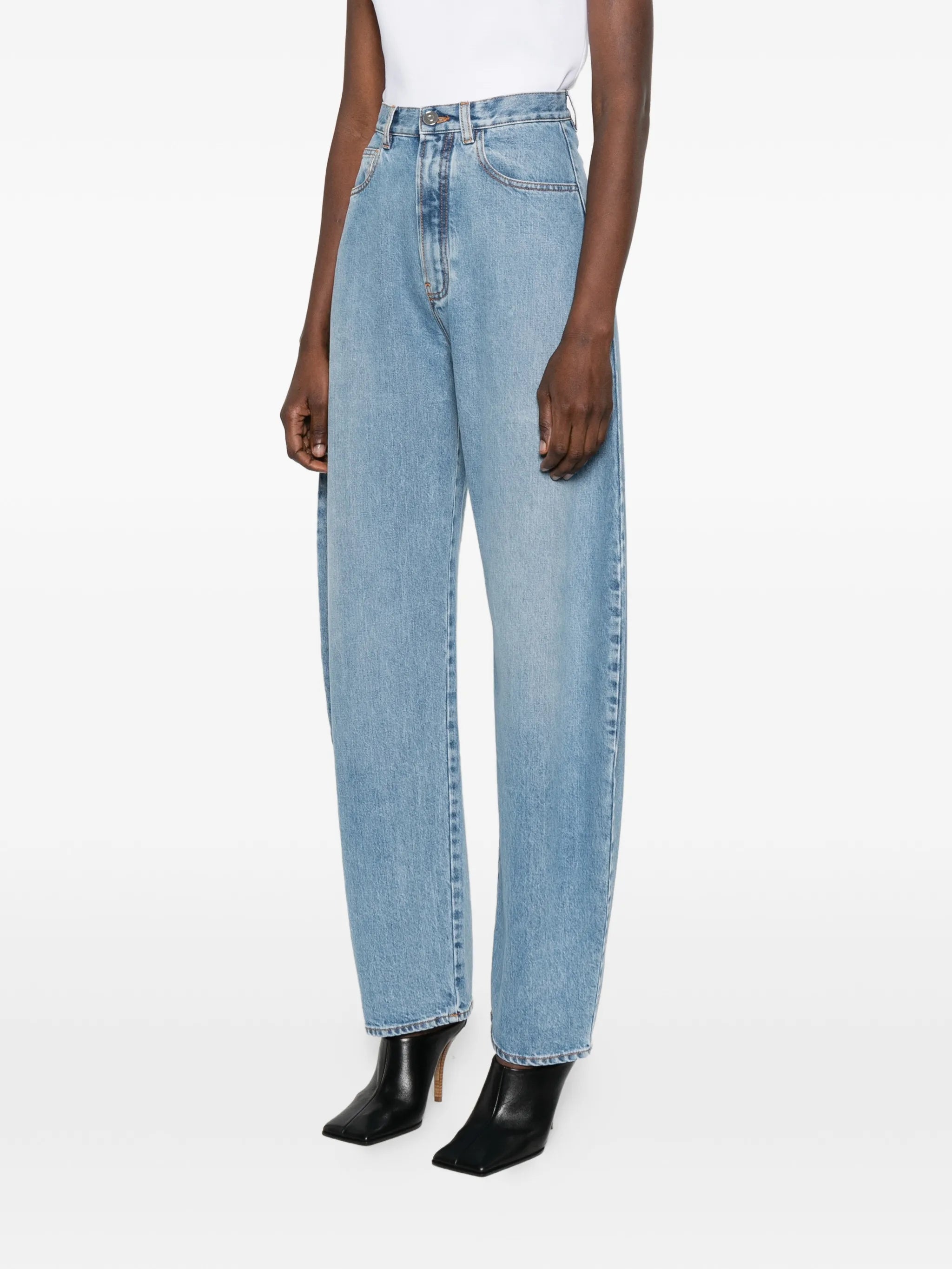 barrel-leg jeans