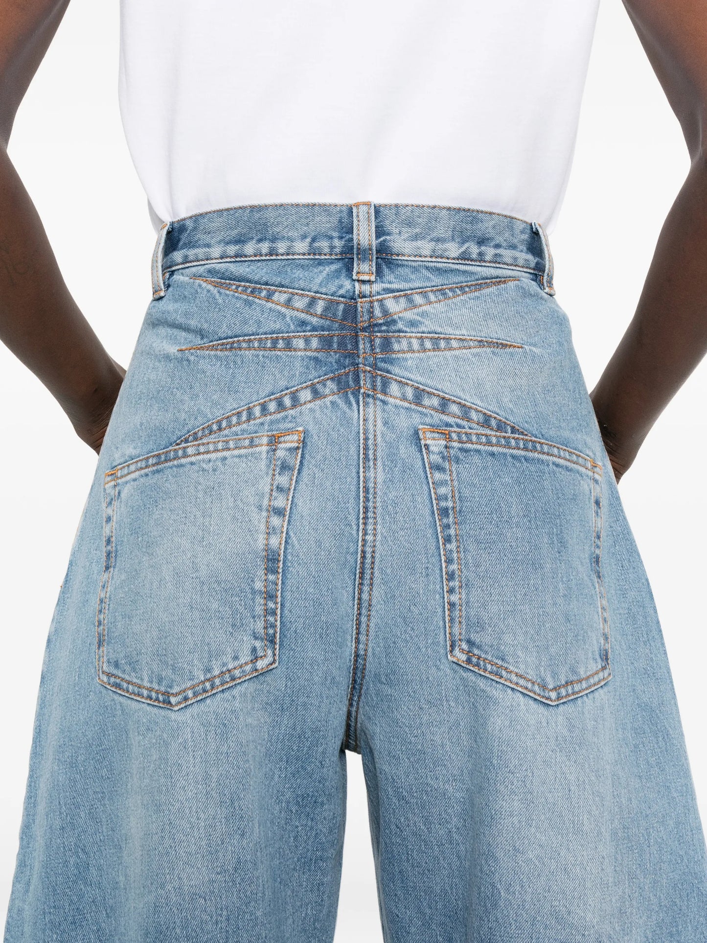 barrel-leg jeans