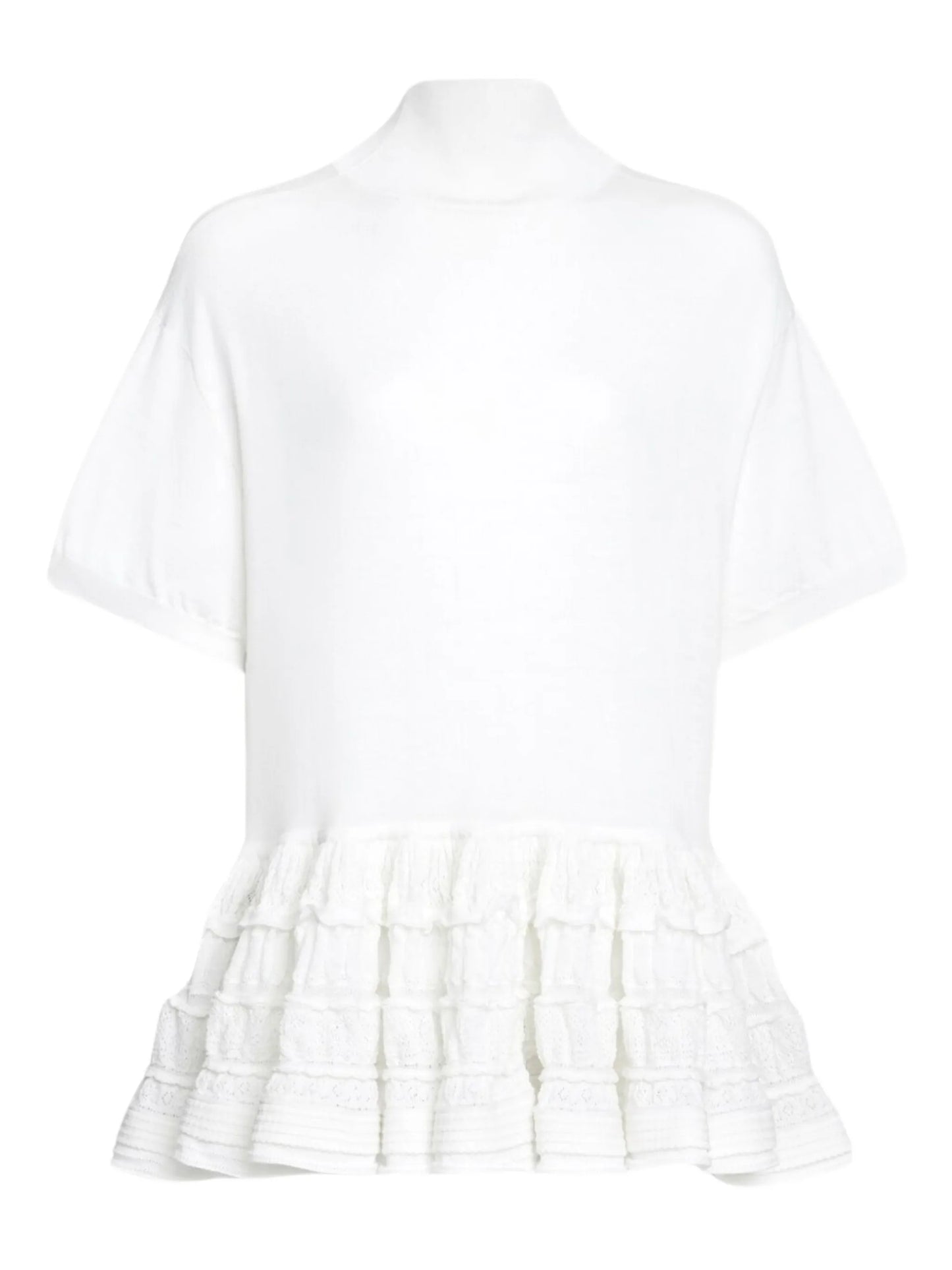 ruffled wool top