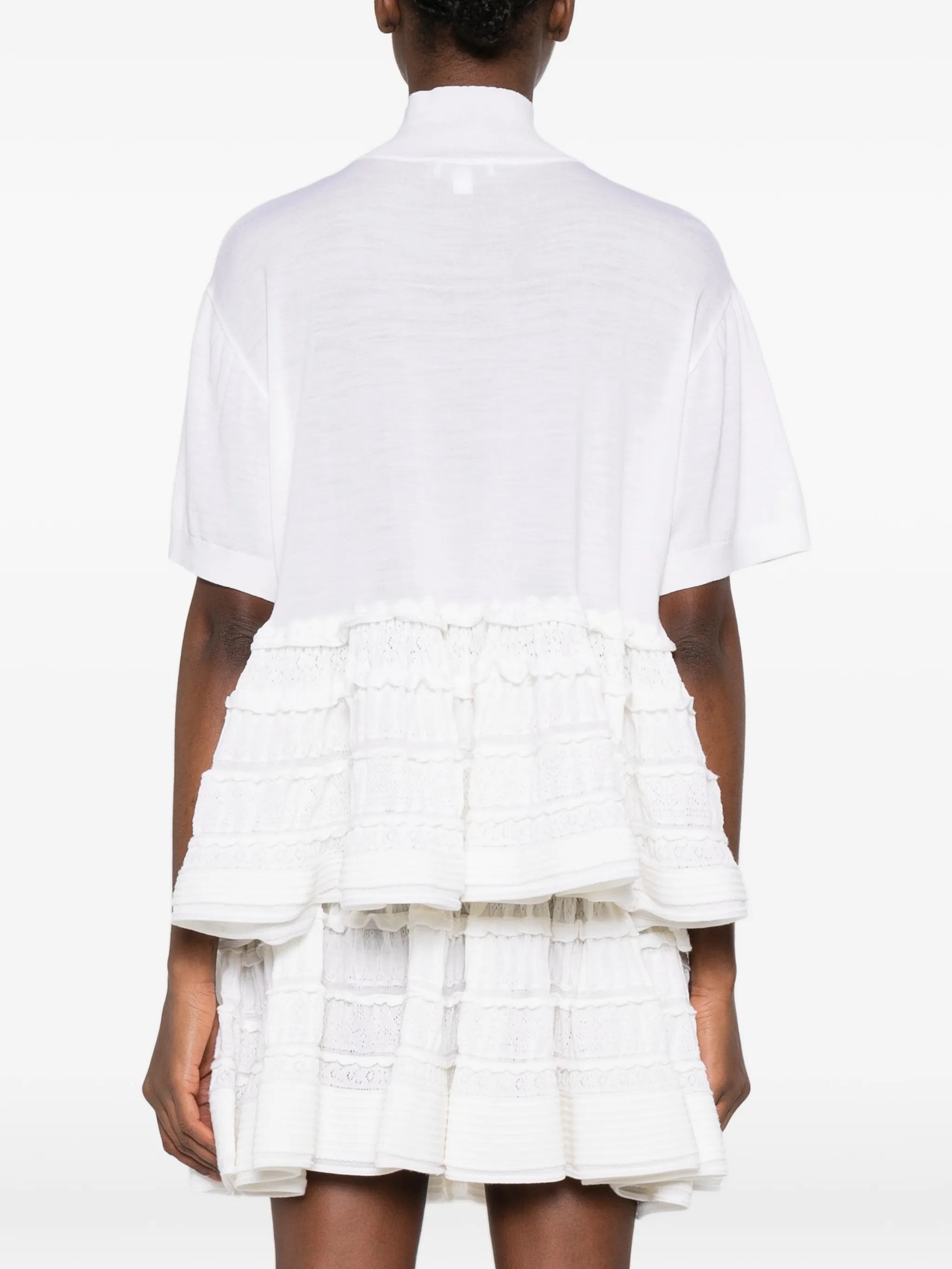 ruffled wool top