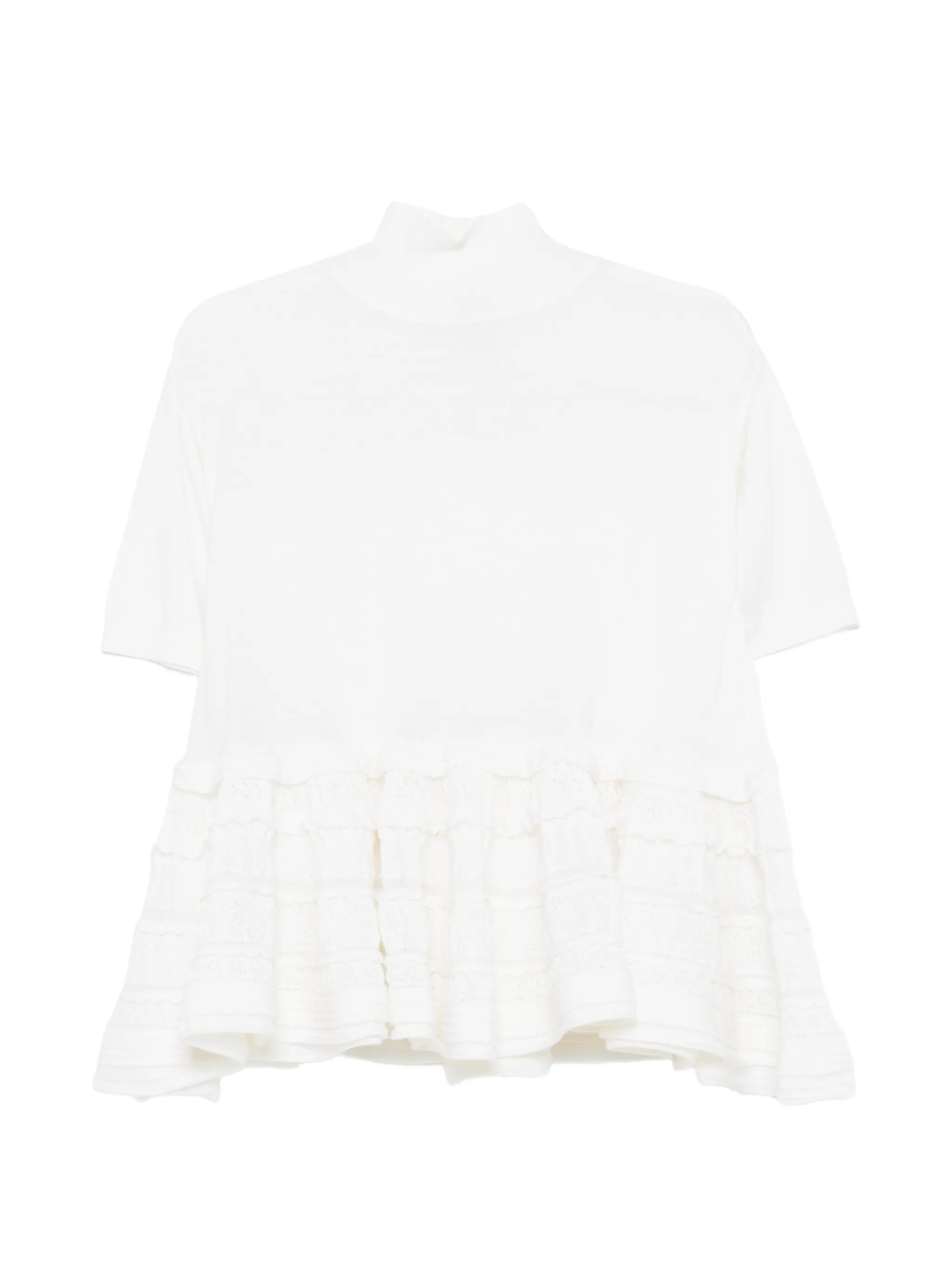 ruffled wool top