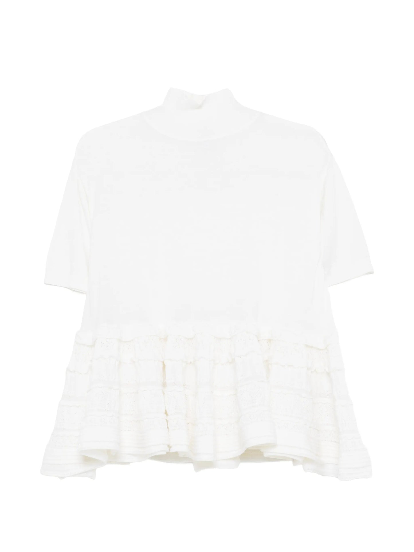 ruffled wool top