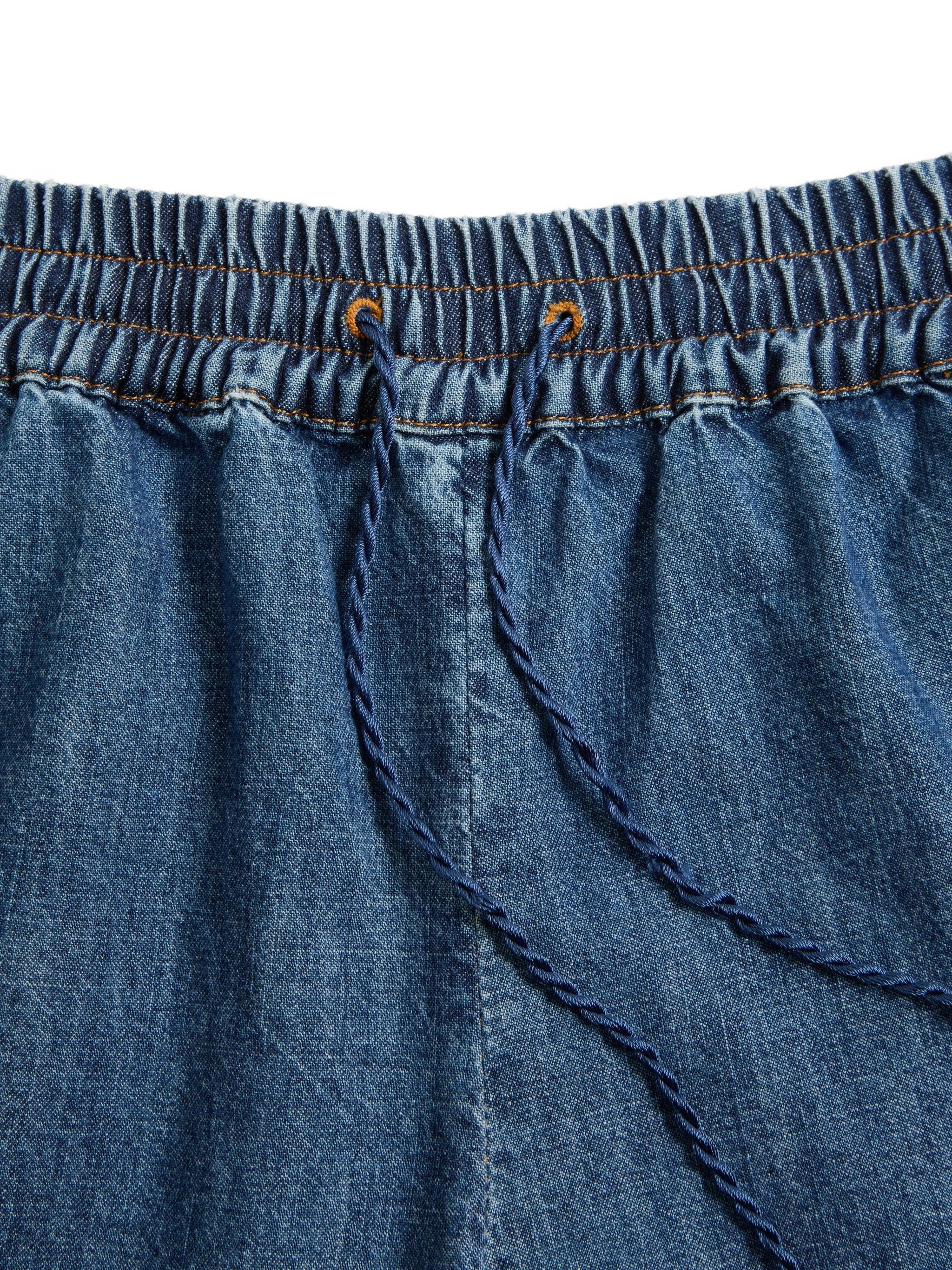 denim chambray shorts