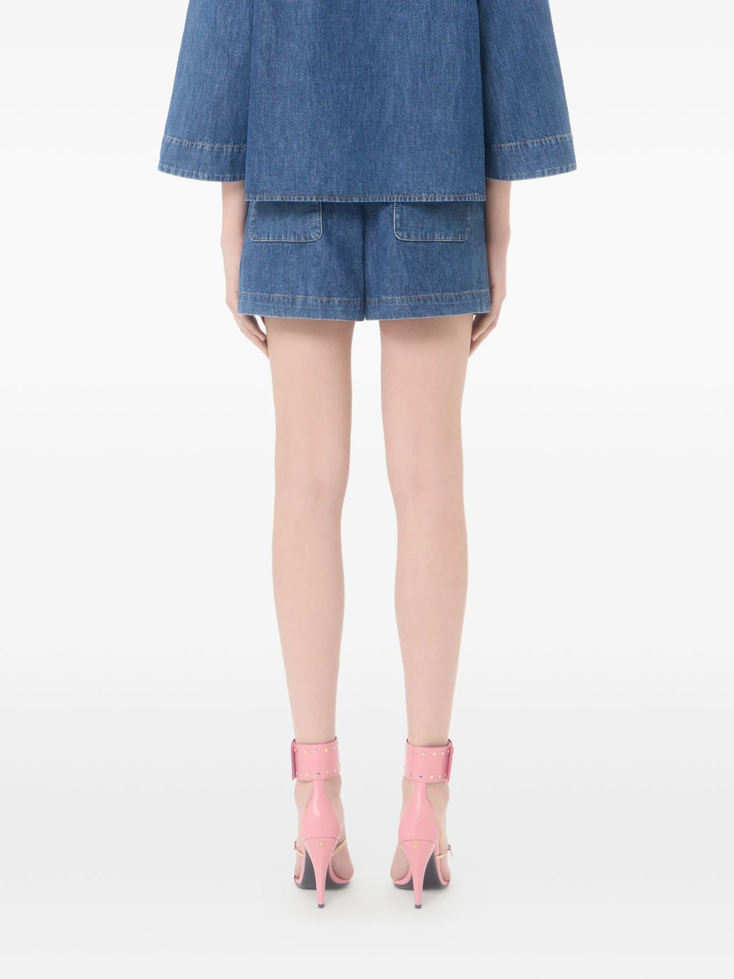 denim chambray shorts