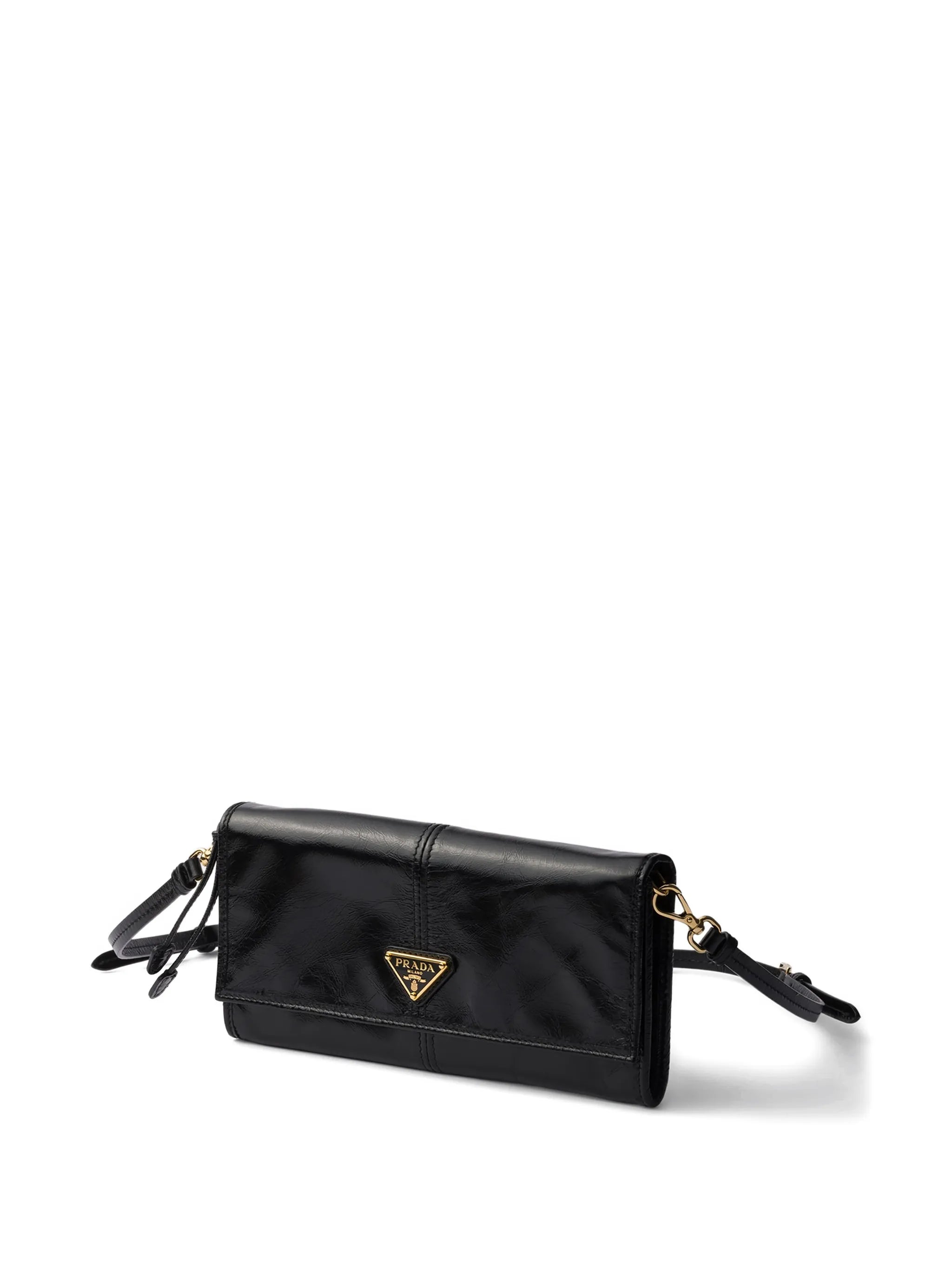 triangle-logo leather wallet