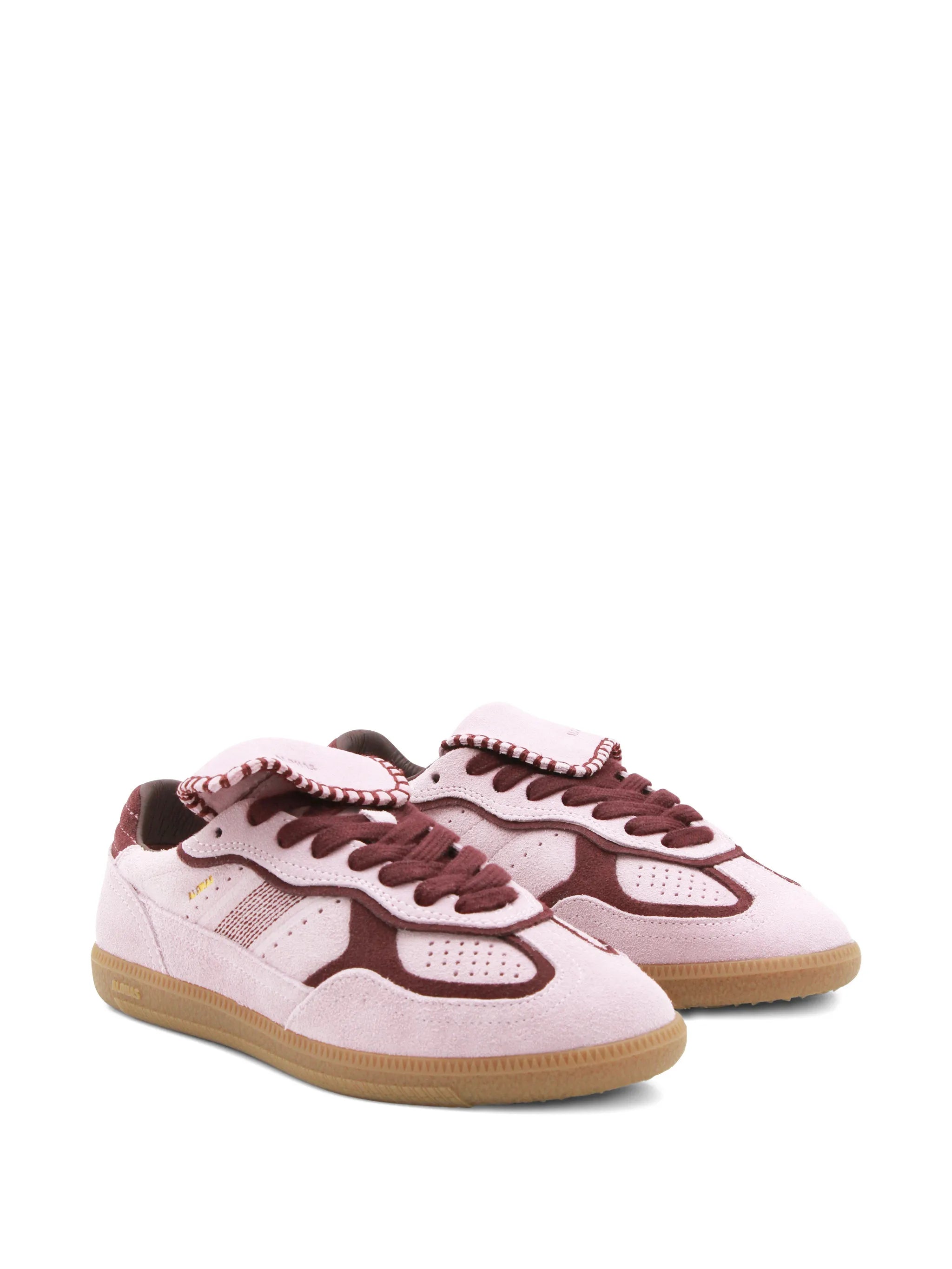 lace-up panelled sneakers