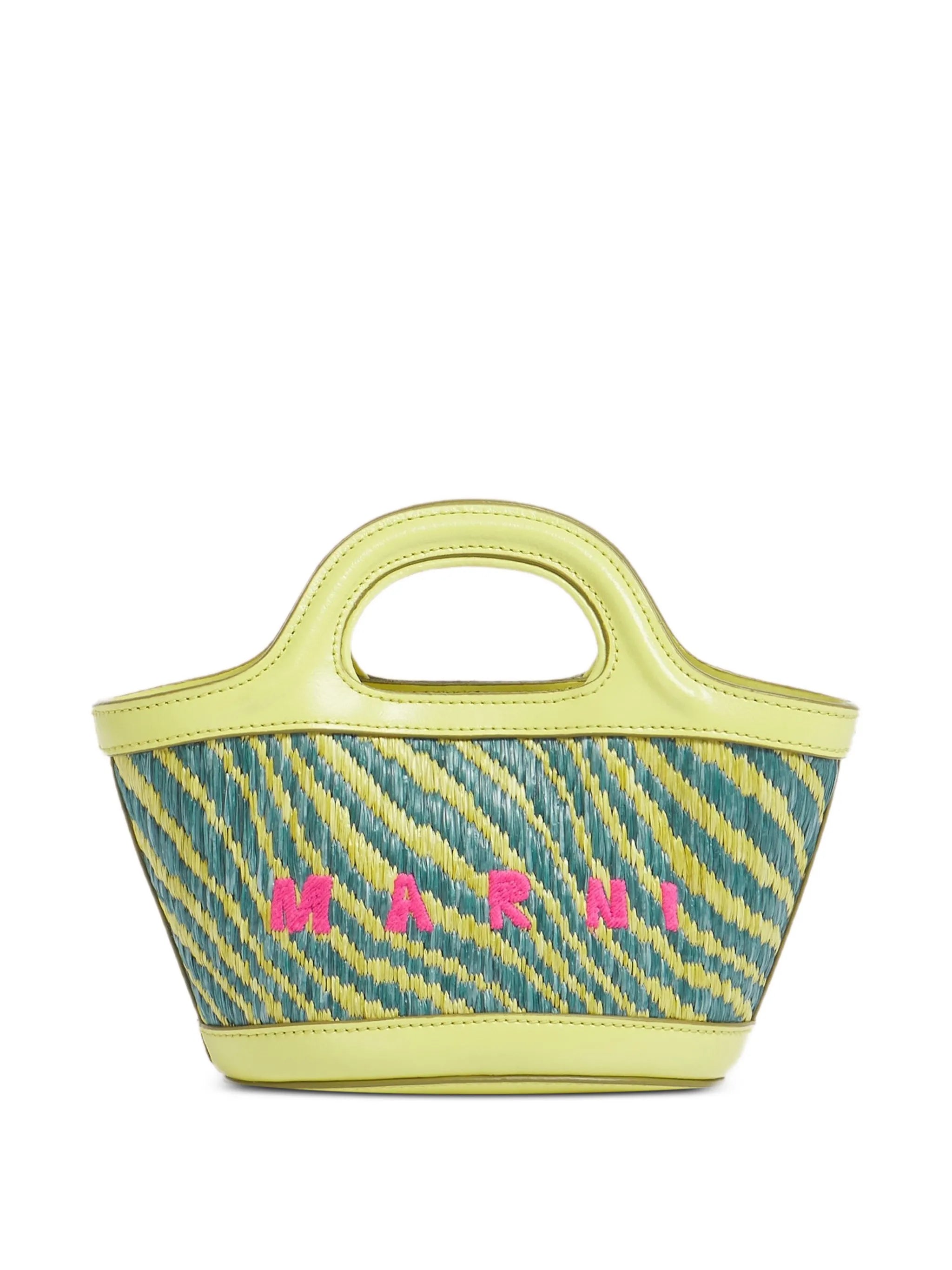 micro wavy-pattern embroidered bag