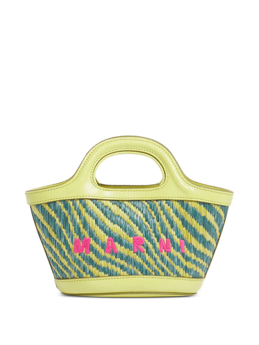 micro wavy-pattern embroidered bag