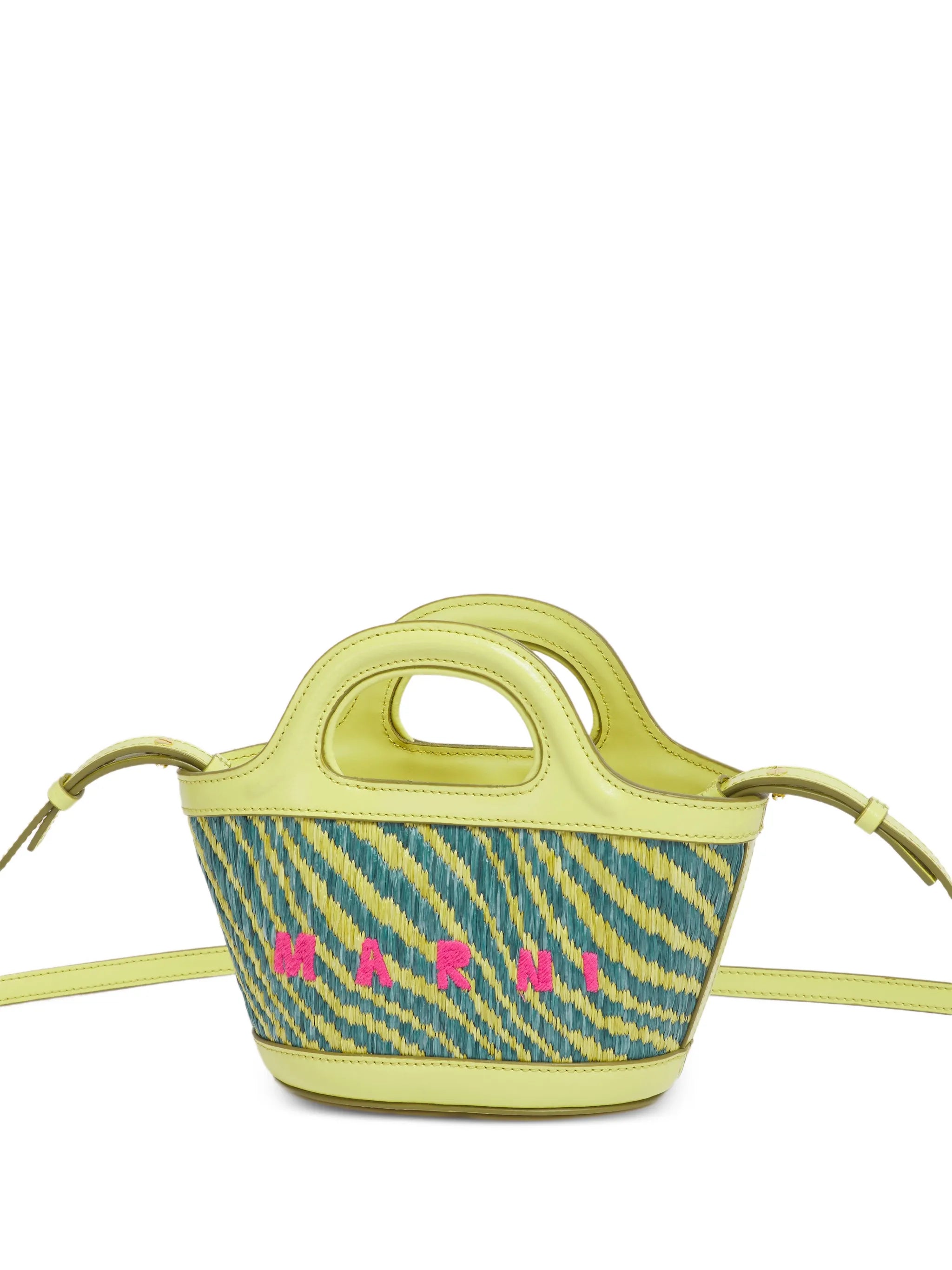 micro wavy-pattern embroidered bag