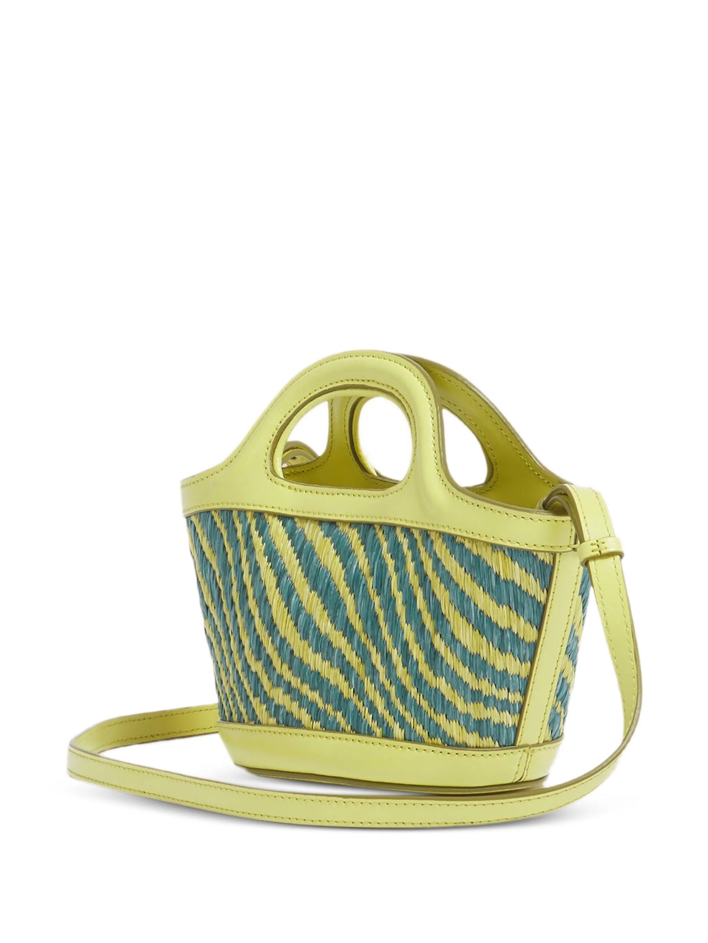 micro wavy-pattern embroidered bag