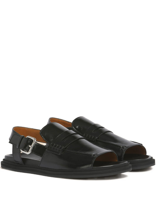 buckle-detail leather sandals