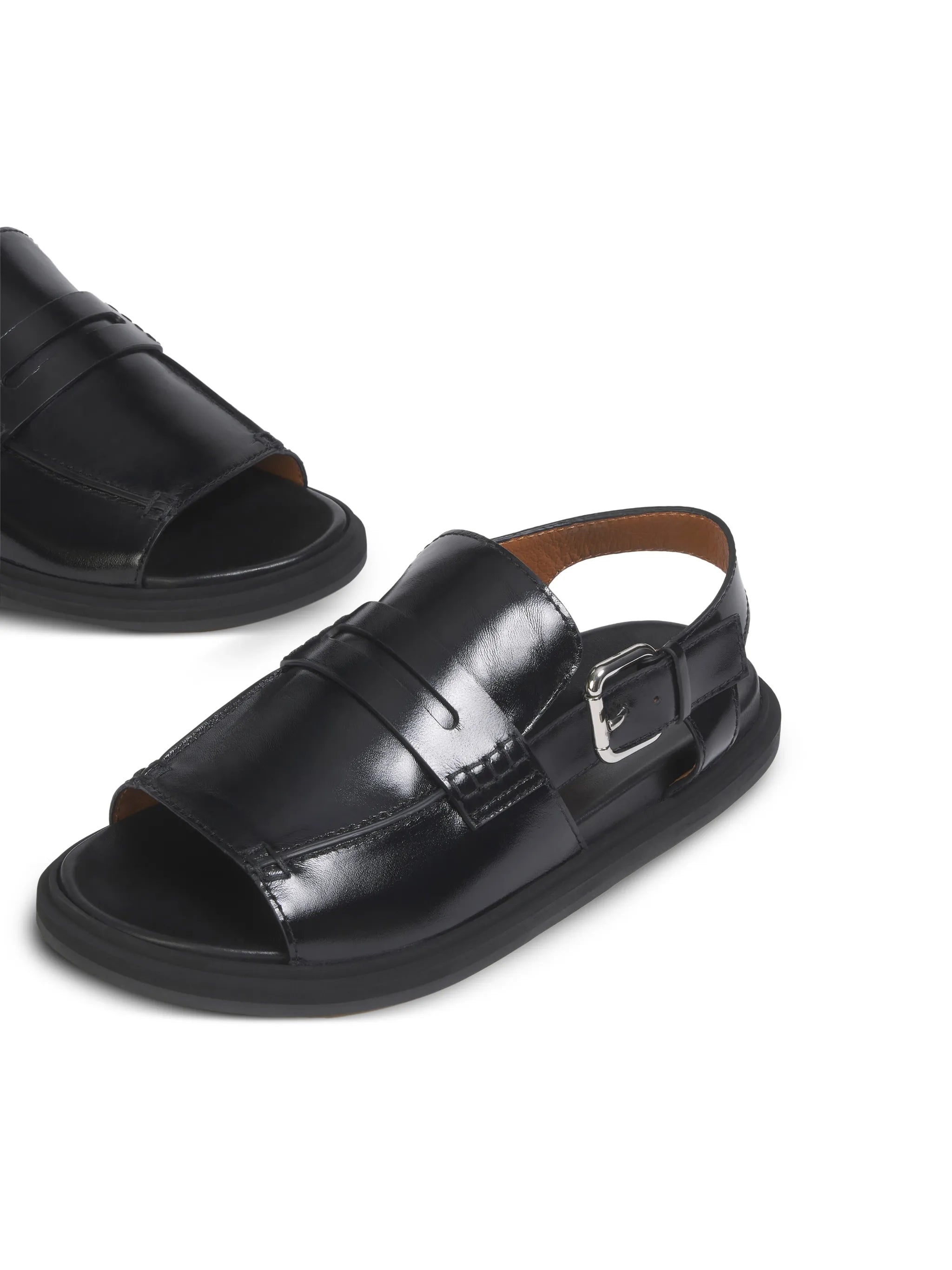 buckle-detail loafer sandals