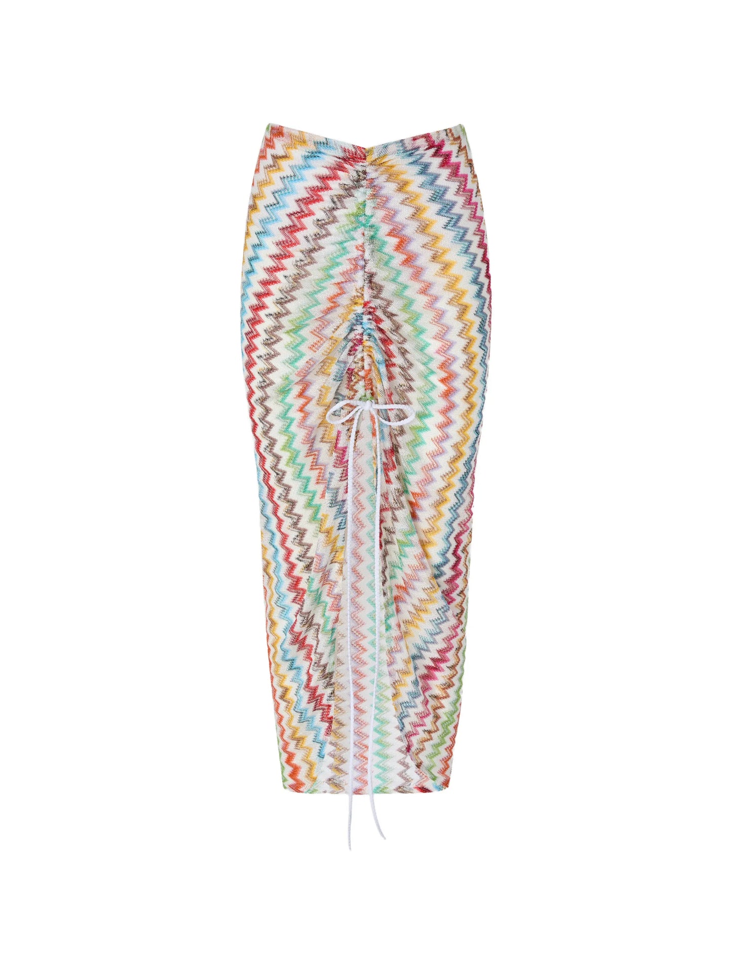 chevron-pattern beach skirt