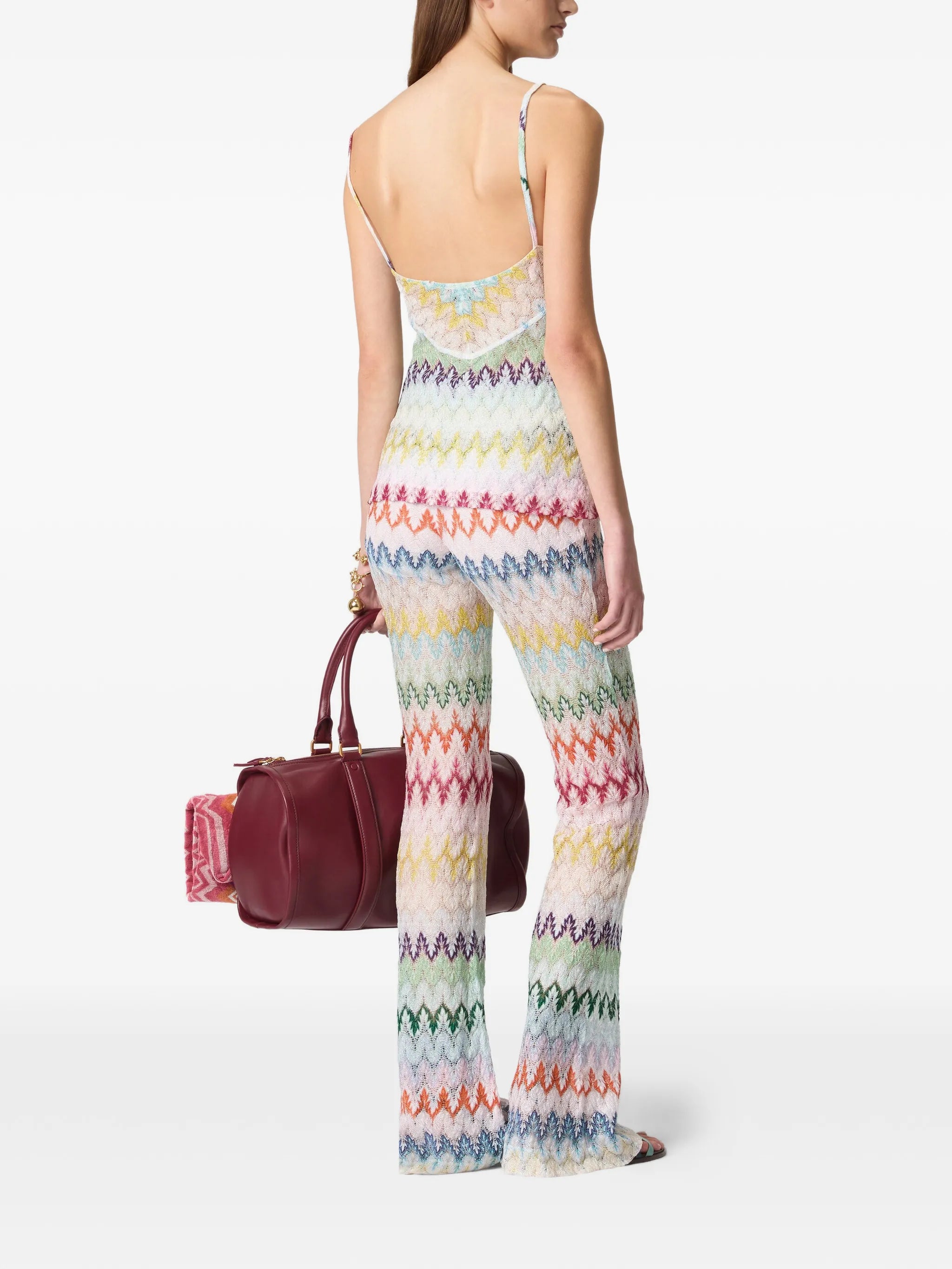 V-neck zig-zag top