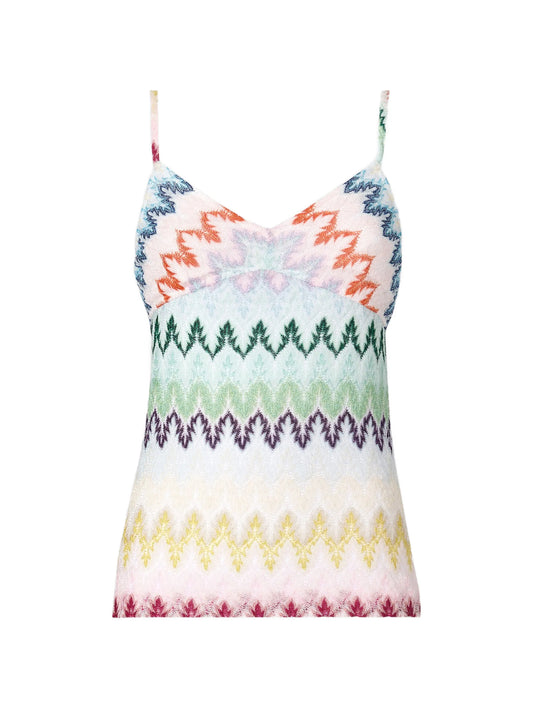 V-neck zig-zag top