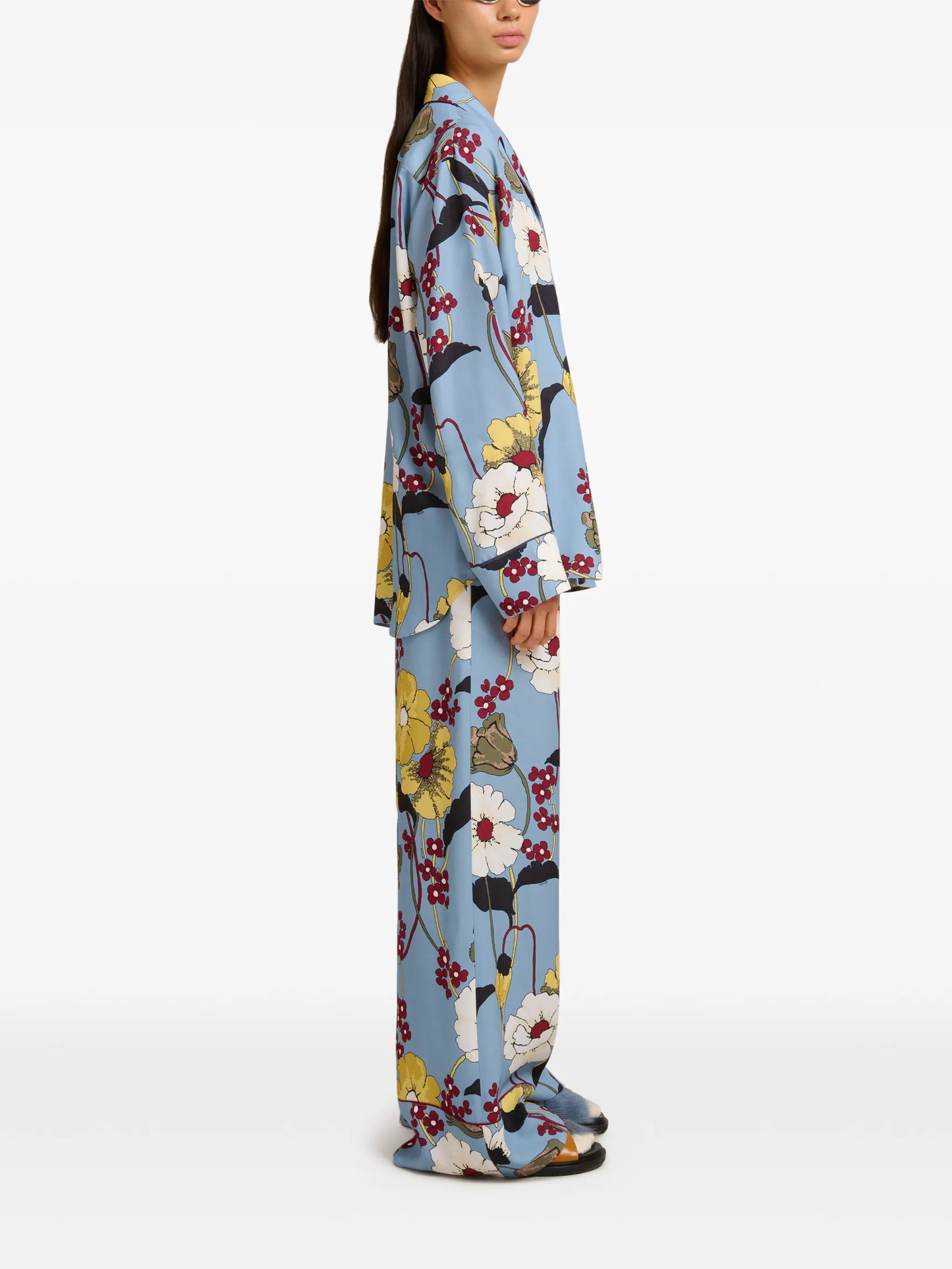 floral-detail long-sleeve shirt