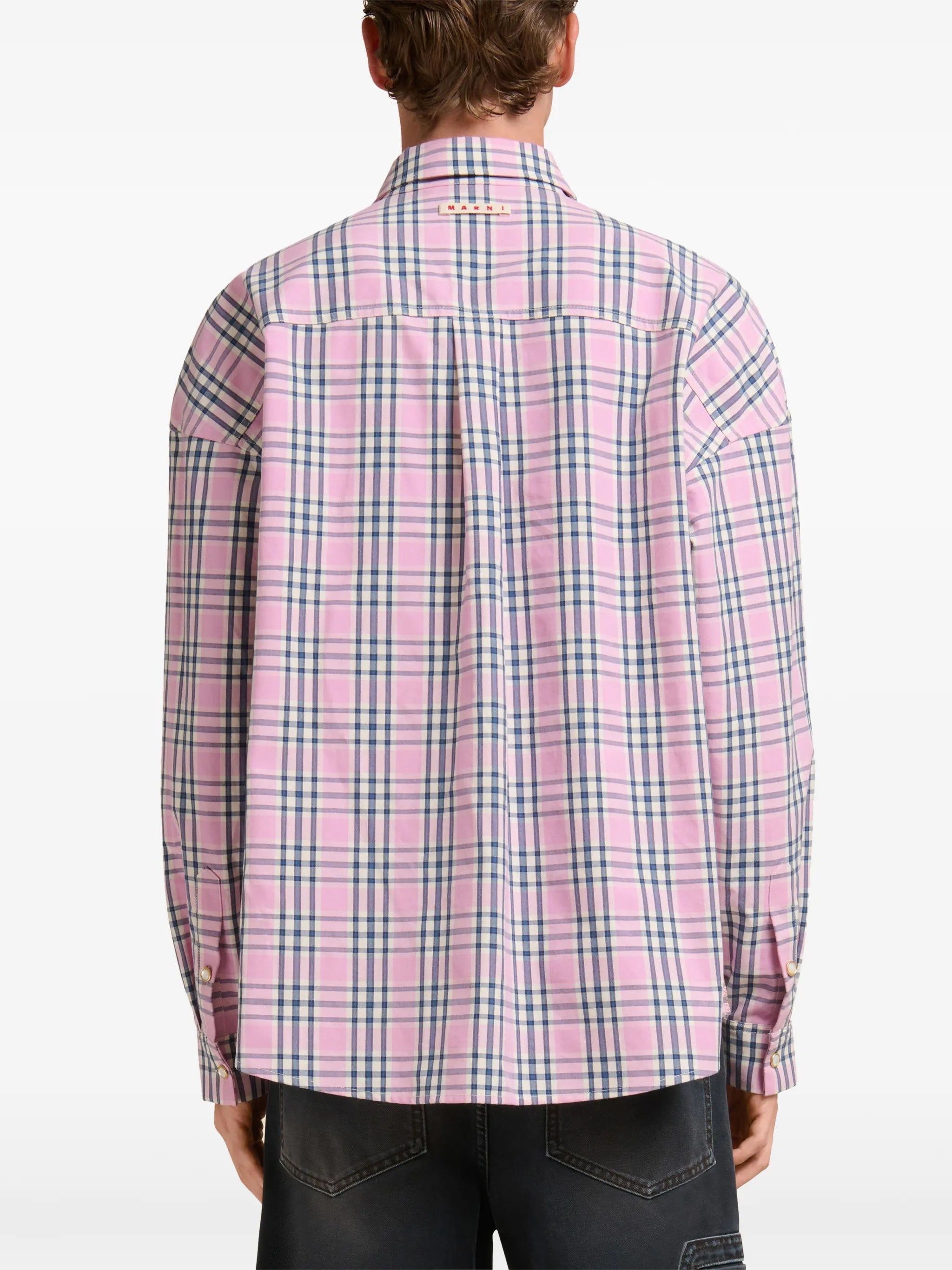 checked-pattern Ppocket shirt