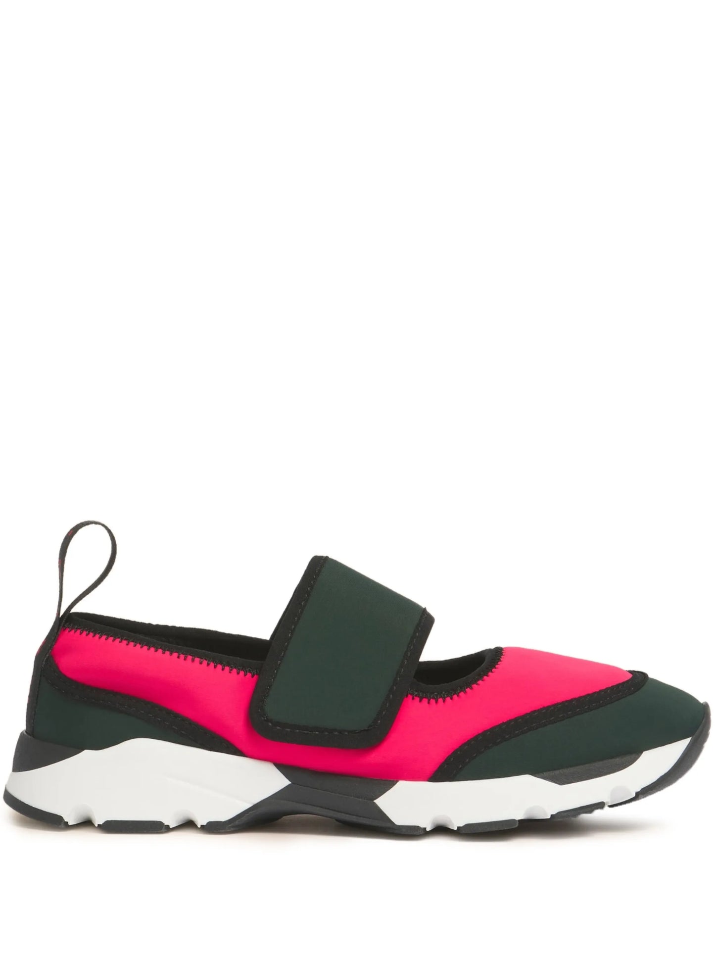 round-toe strap sneakers