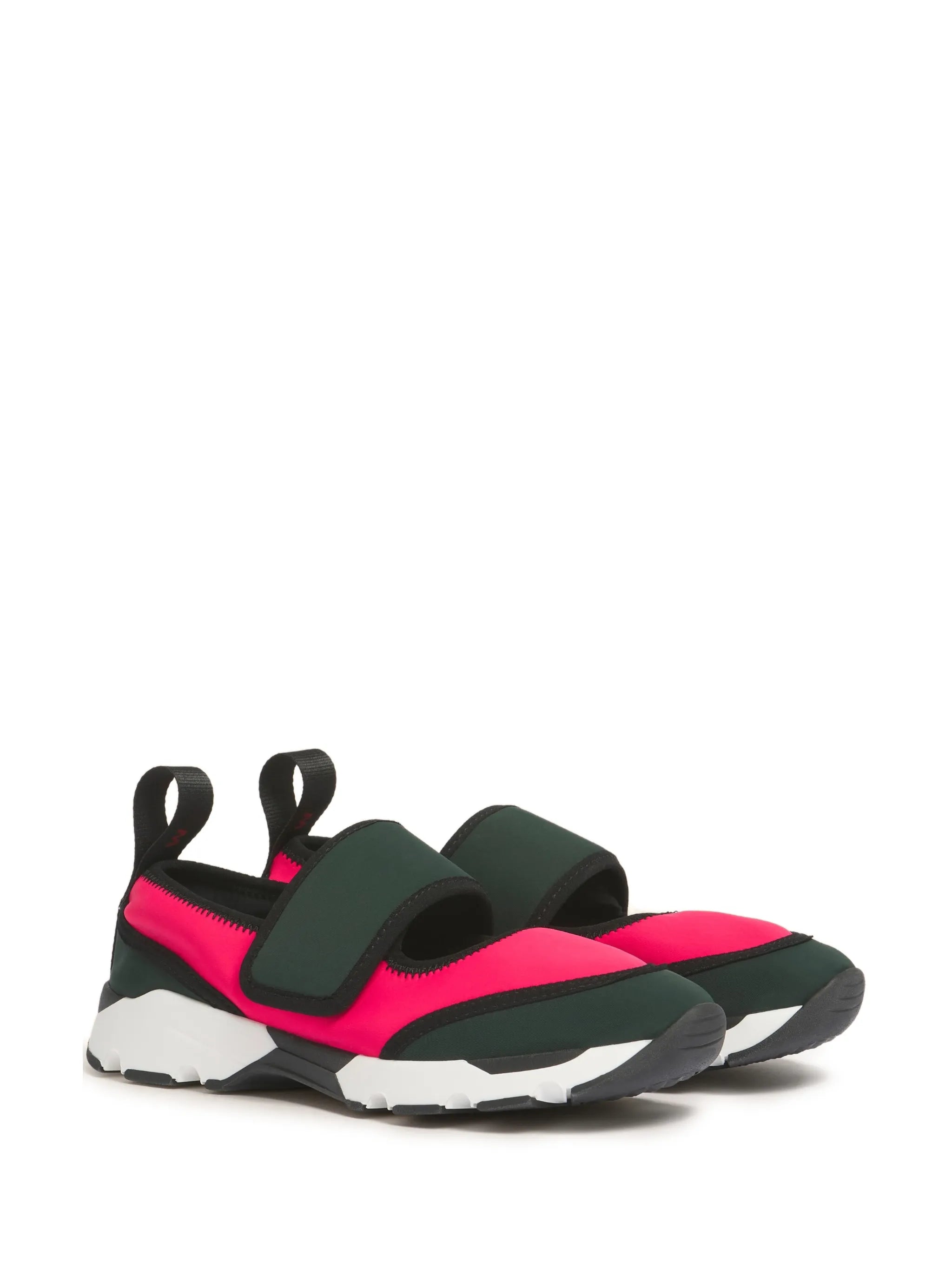 round-toe strap sneakers