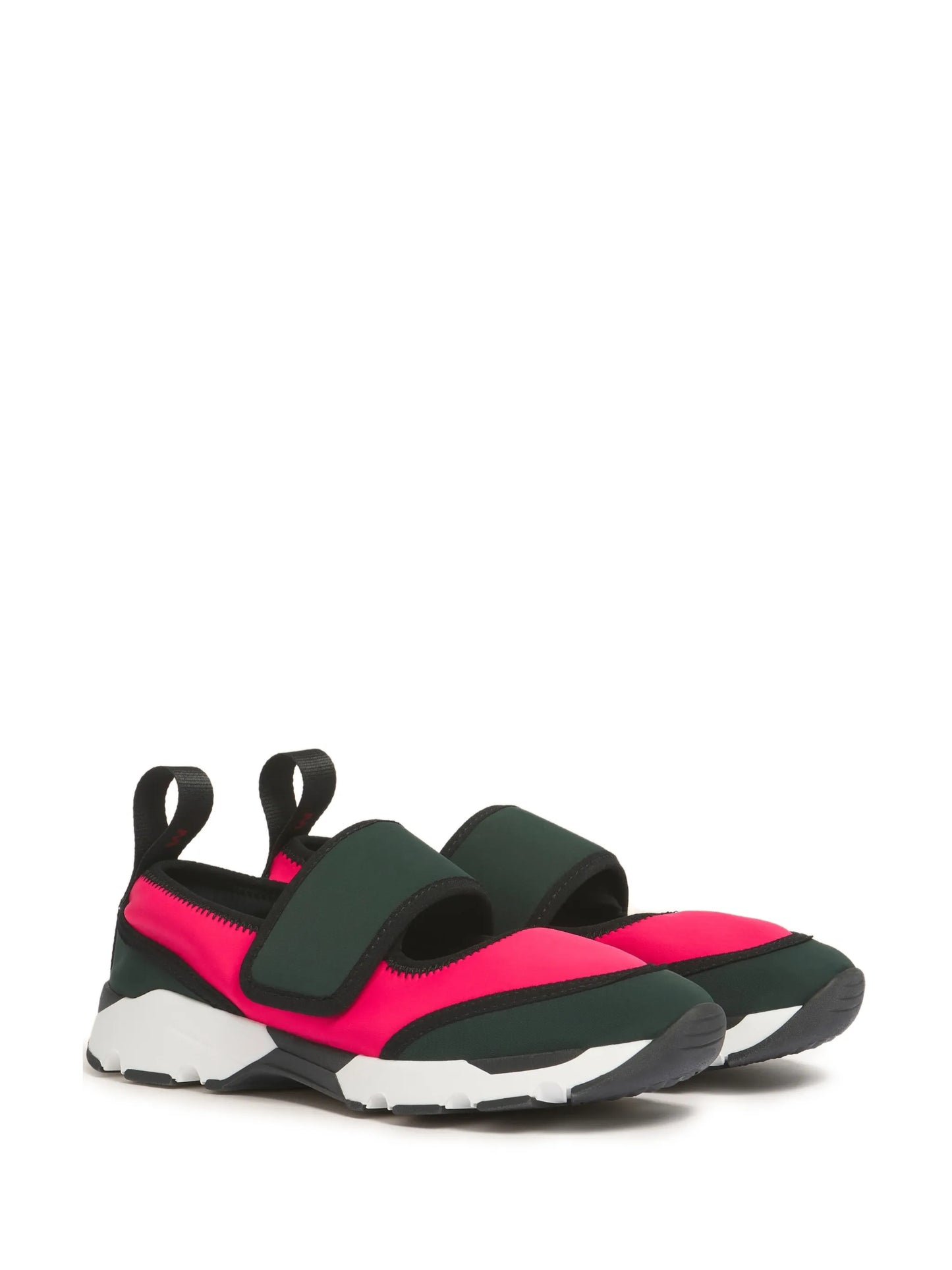round-toe strap sneakers