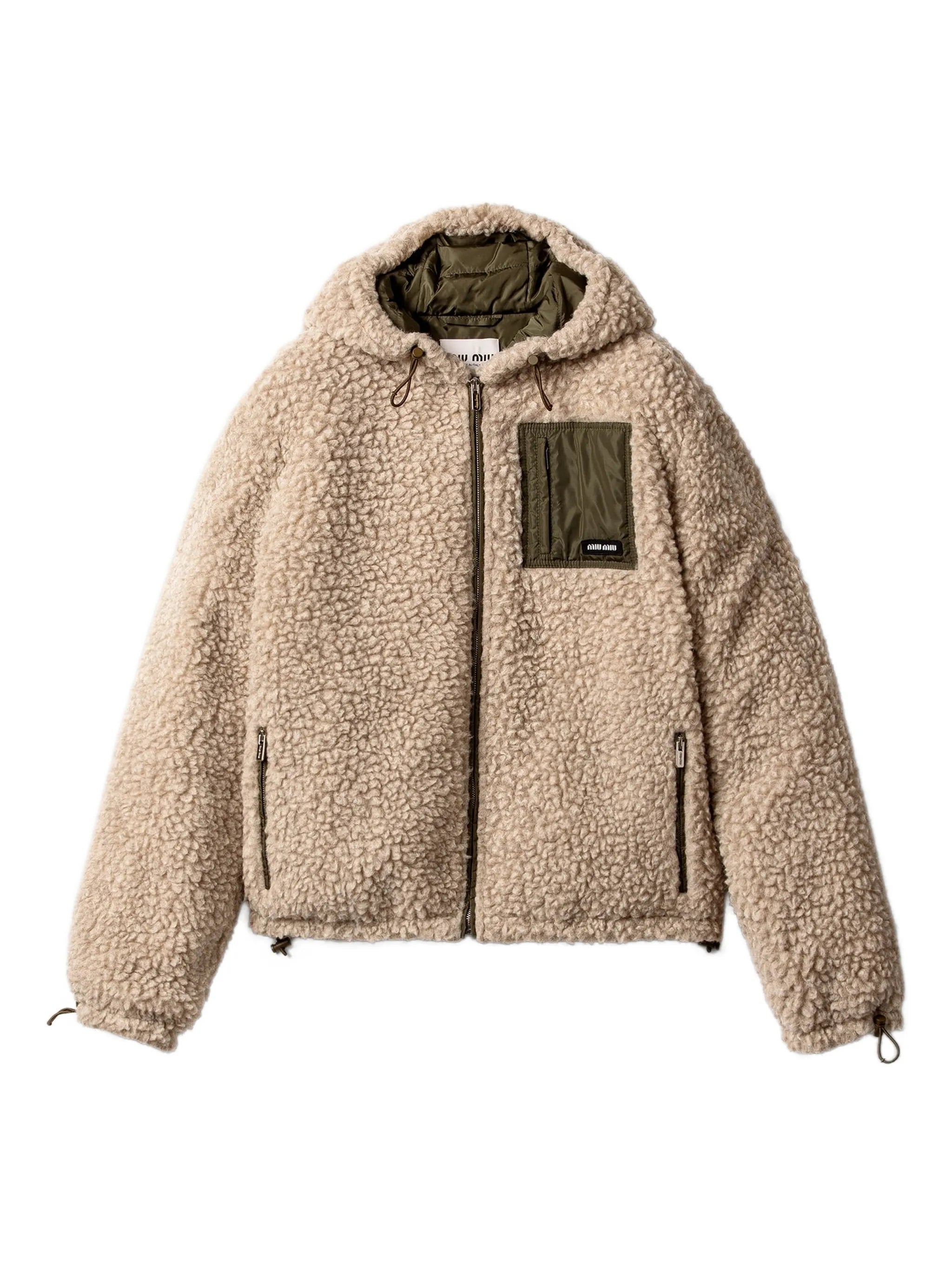 drawstring hooded jacket