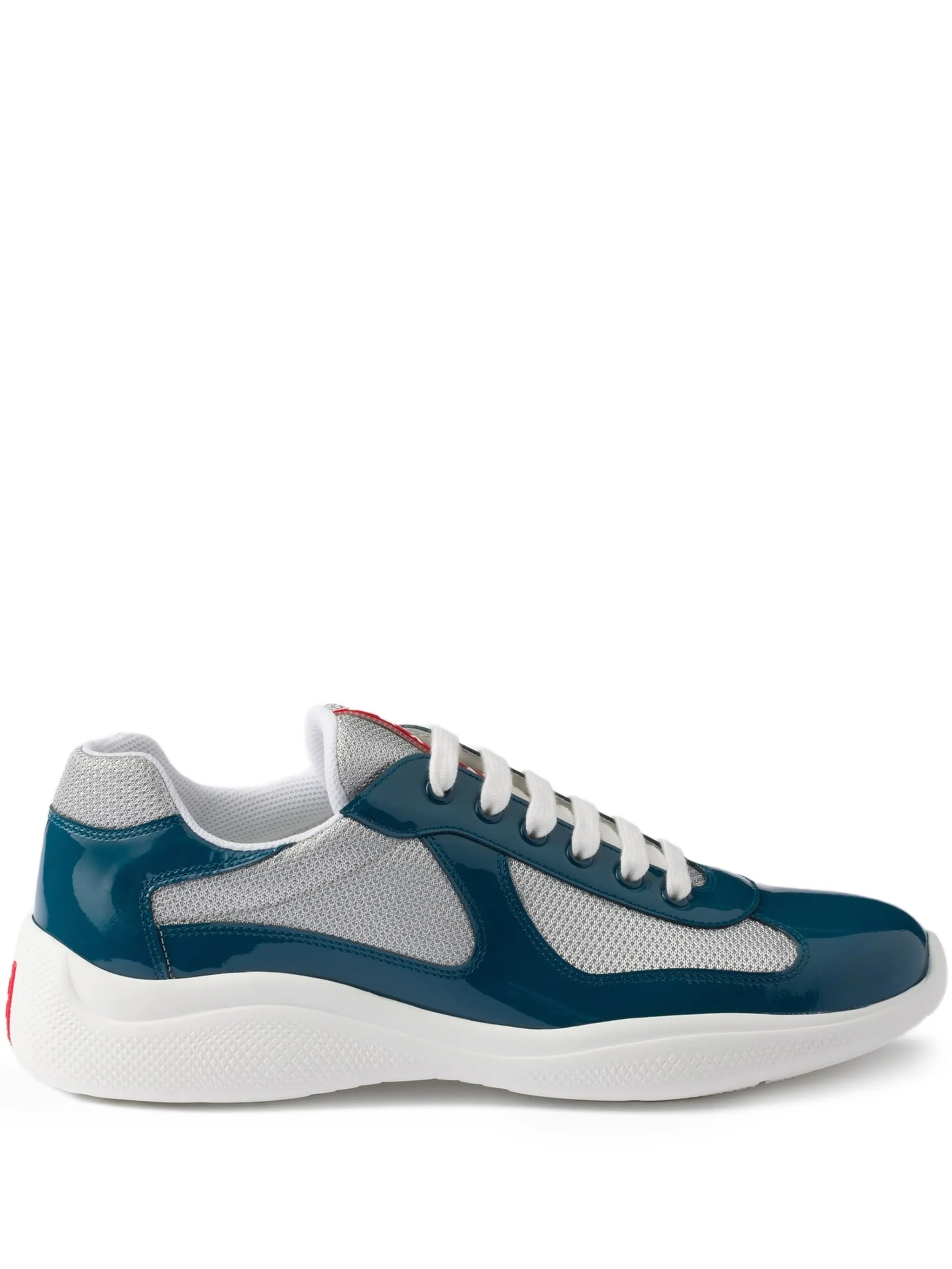patent leather and technical fabric America's cup sneakers