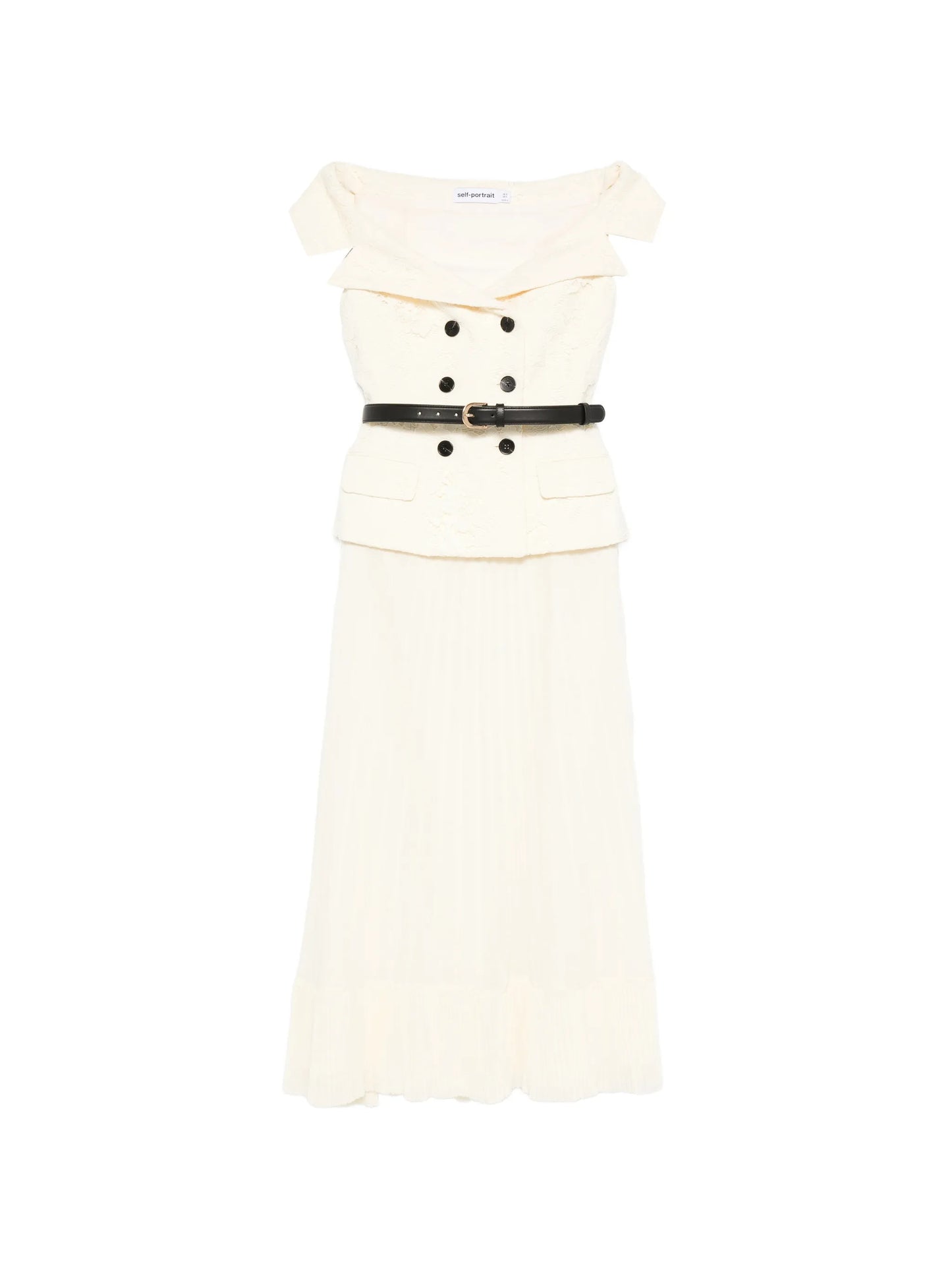 lace chiffon midi dress