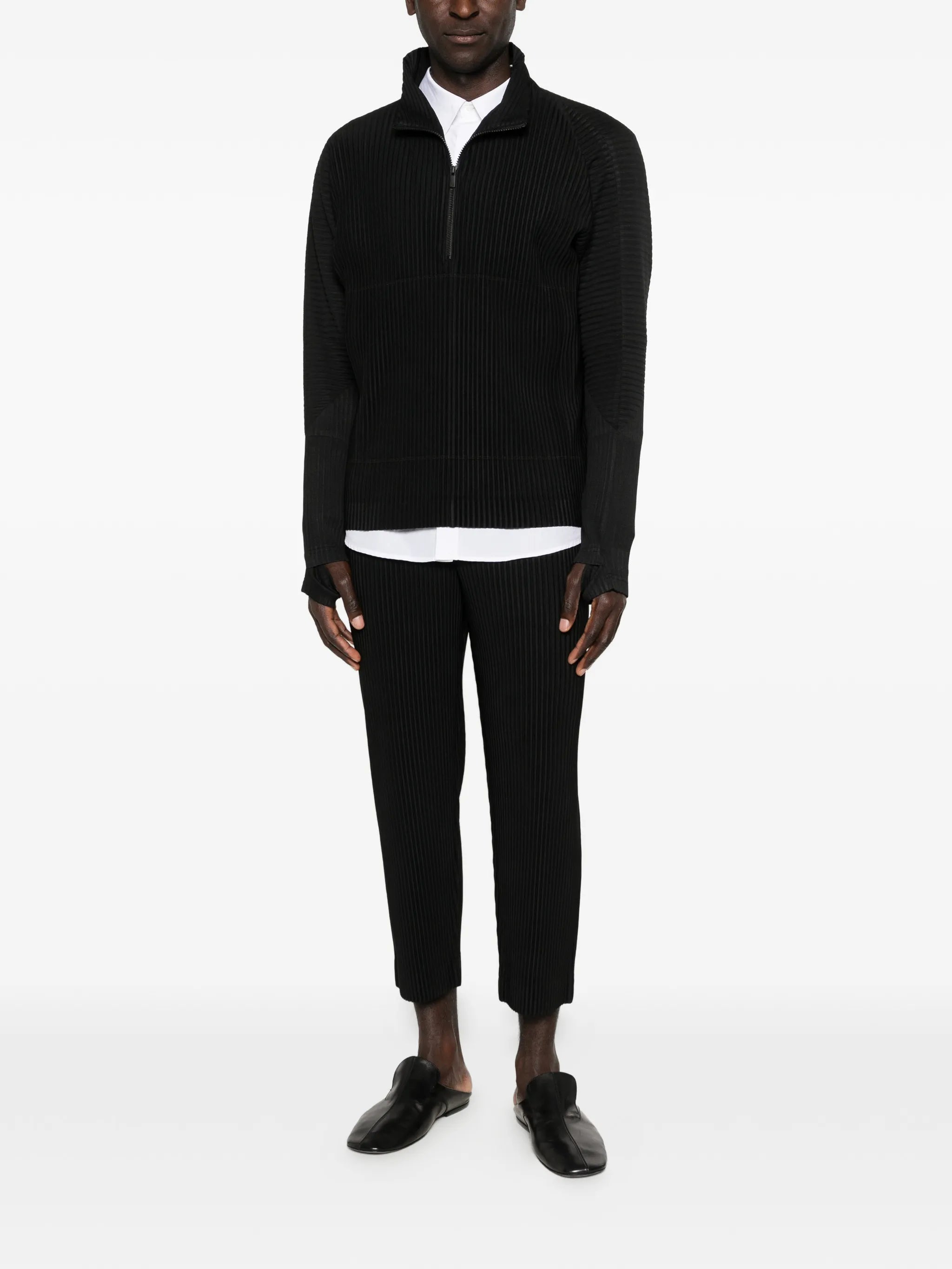 March pleated zip jacket