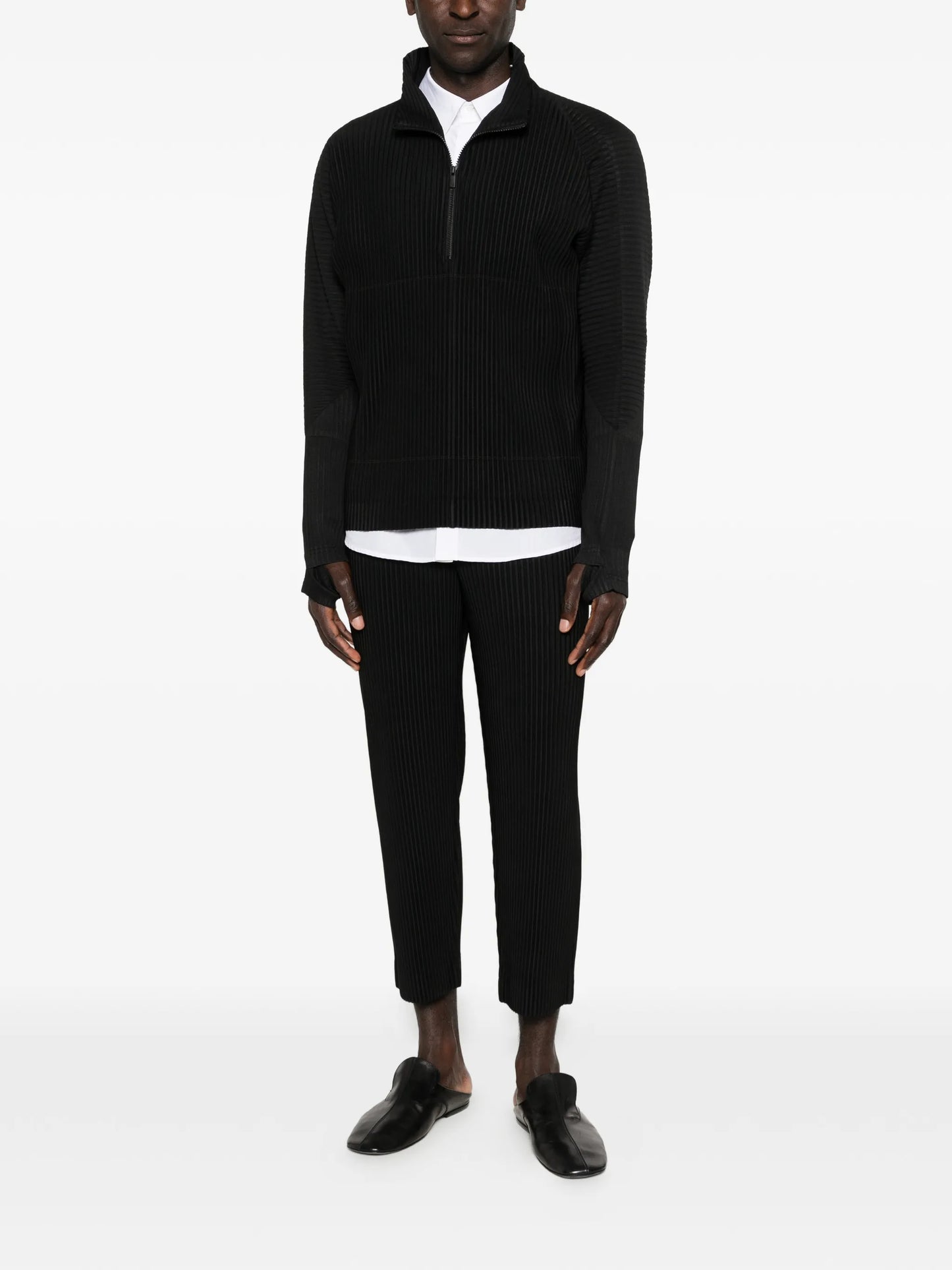 March pleated zip jacket