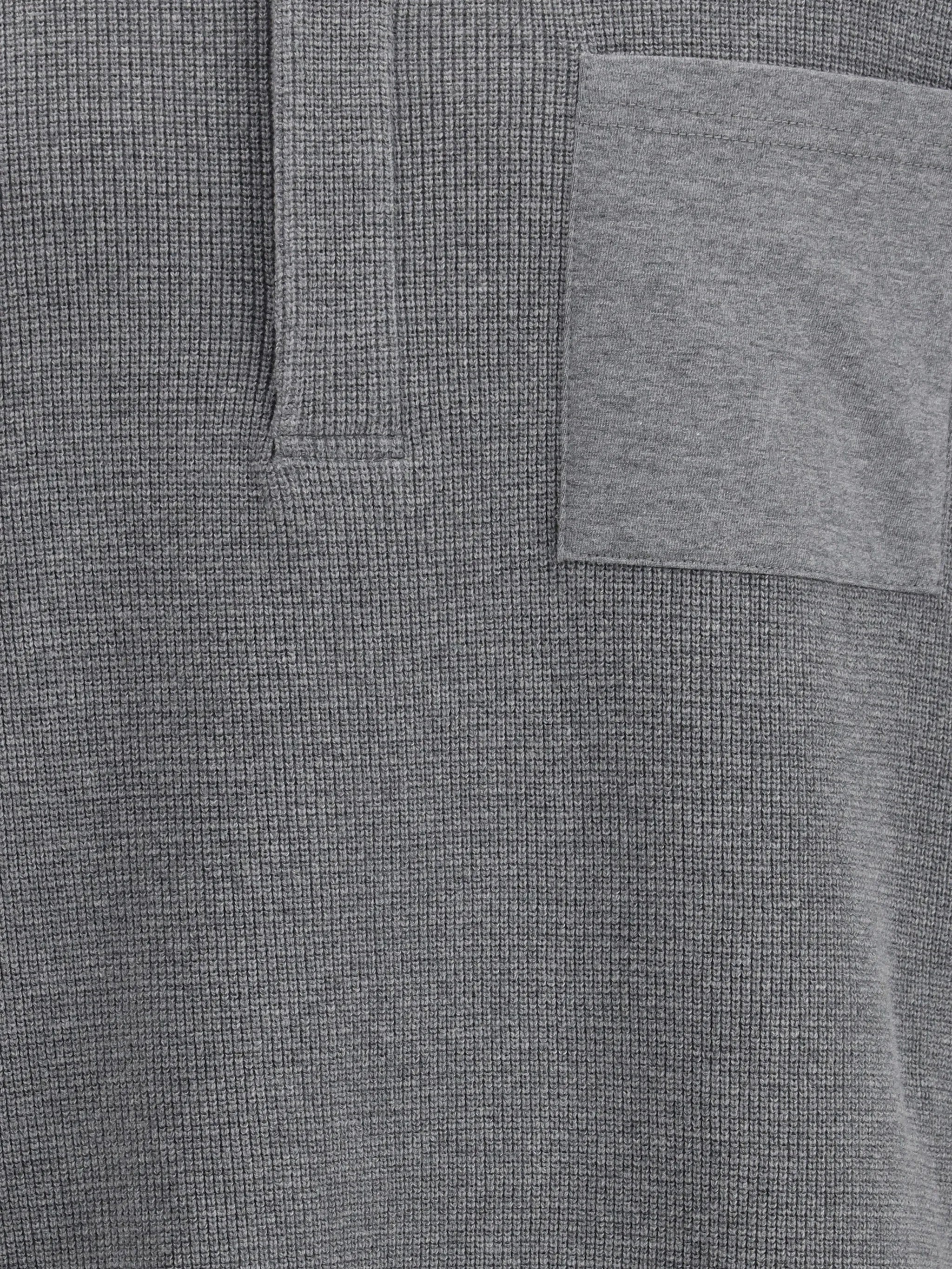 long sleeve patch pocket polo shirt