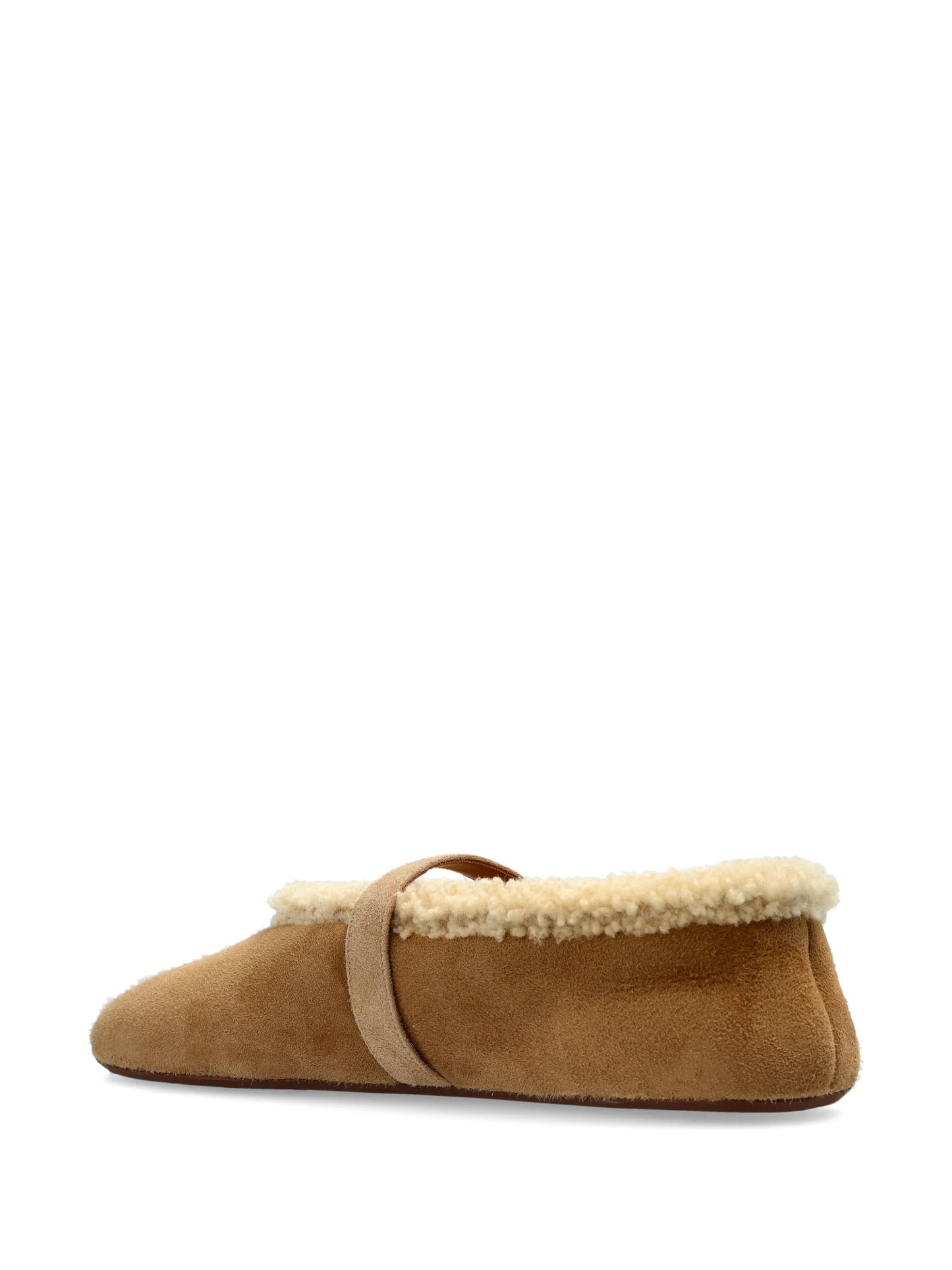 Shearling ballet flats