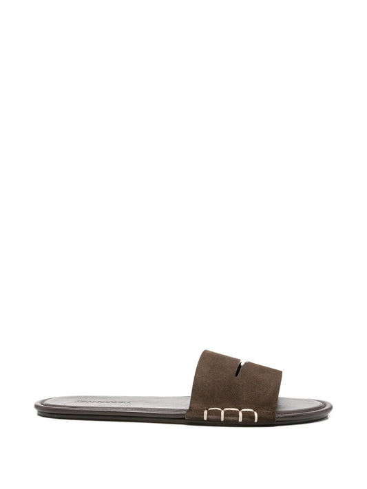cut-out detailing flat sandals