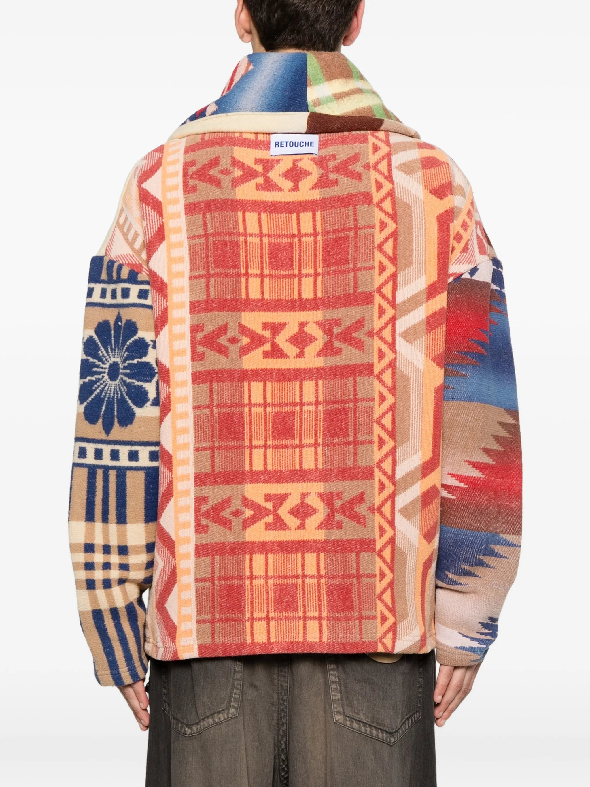 Retouche Rae patchwork cardigan