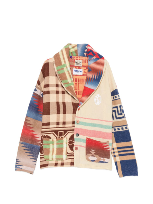 Retouche Rae patchwork cardigan