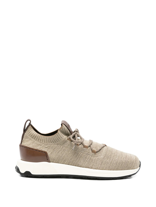 round-toe lace-up sneakers