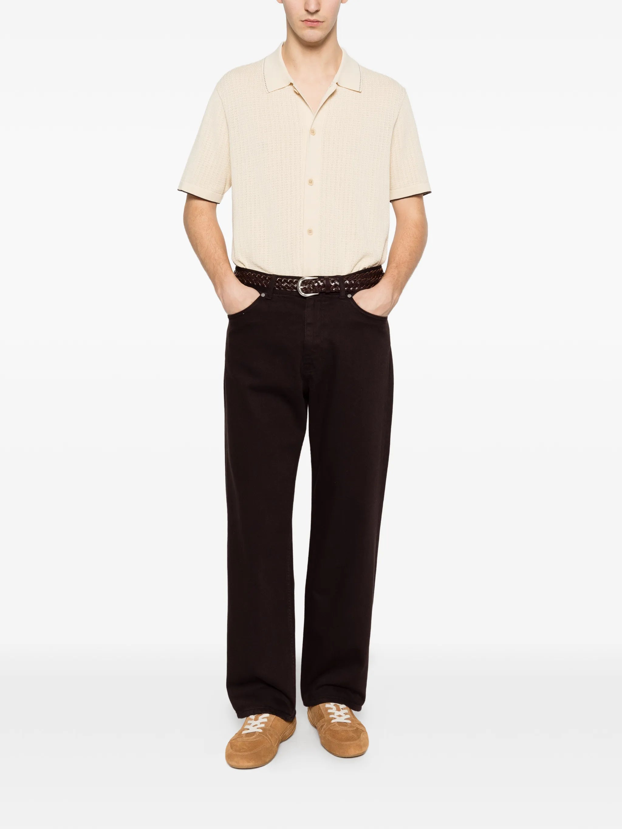 Nalo buttoned polo shirt