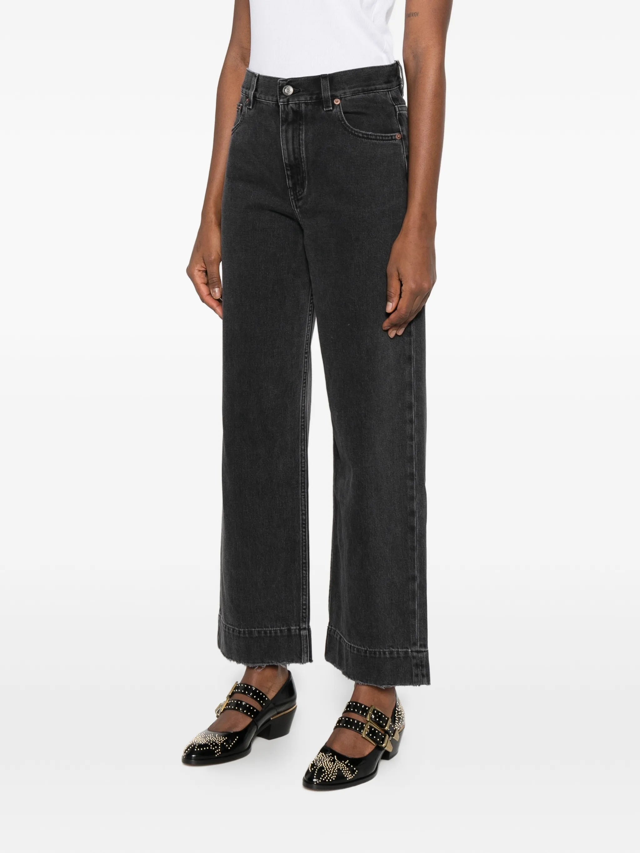 logo-patch jeans