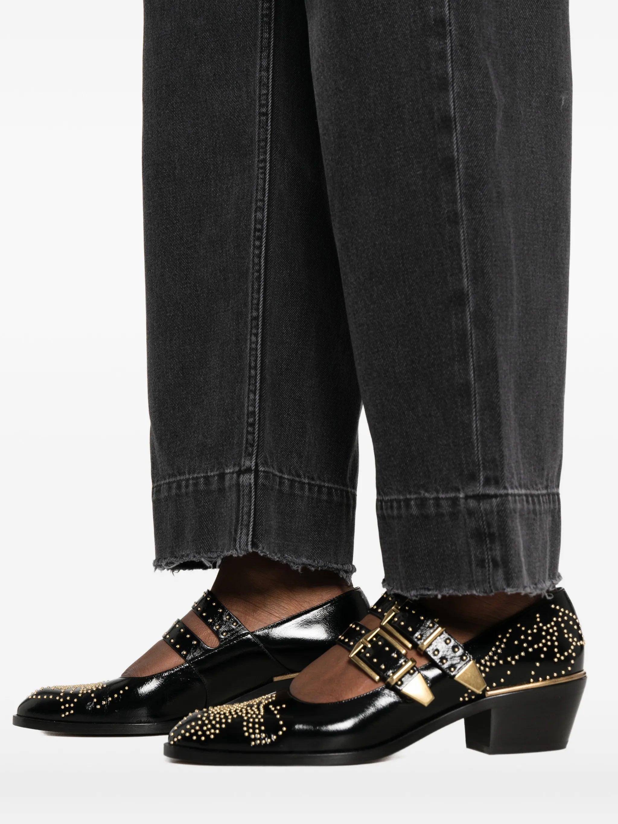 logo-patch jeans