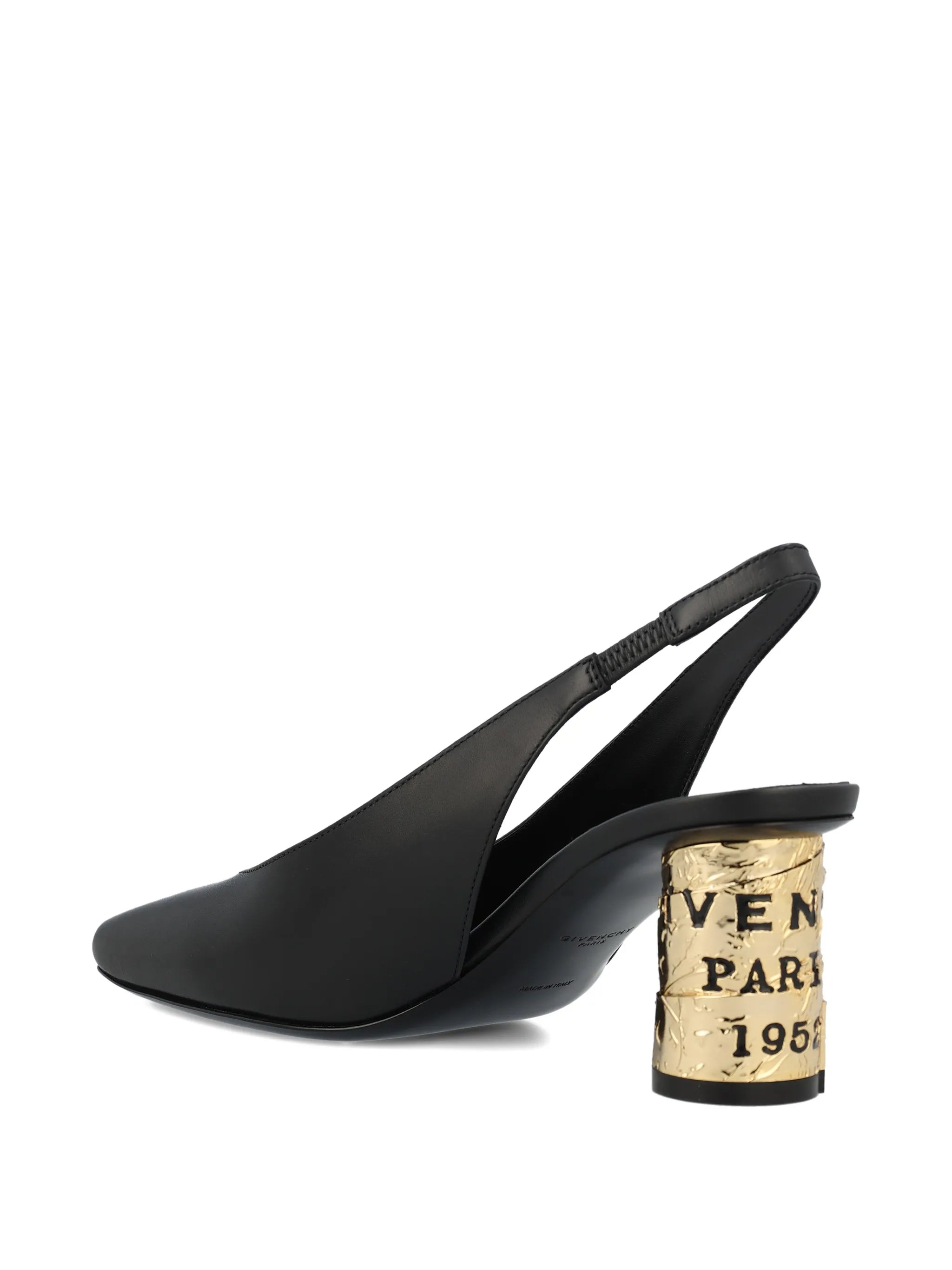 66mm cylindrical heel slingback pumps