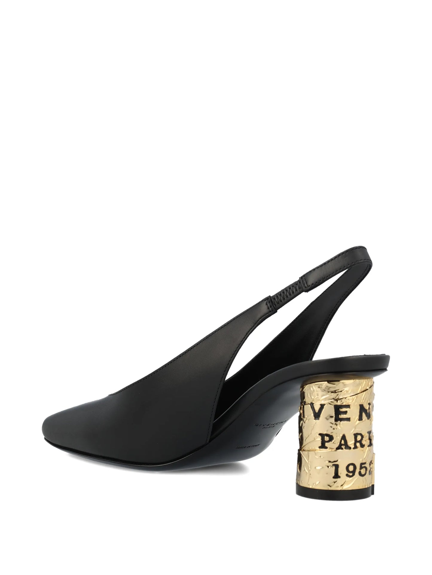 66mm cylindrical heel slingback pumps