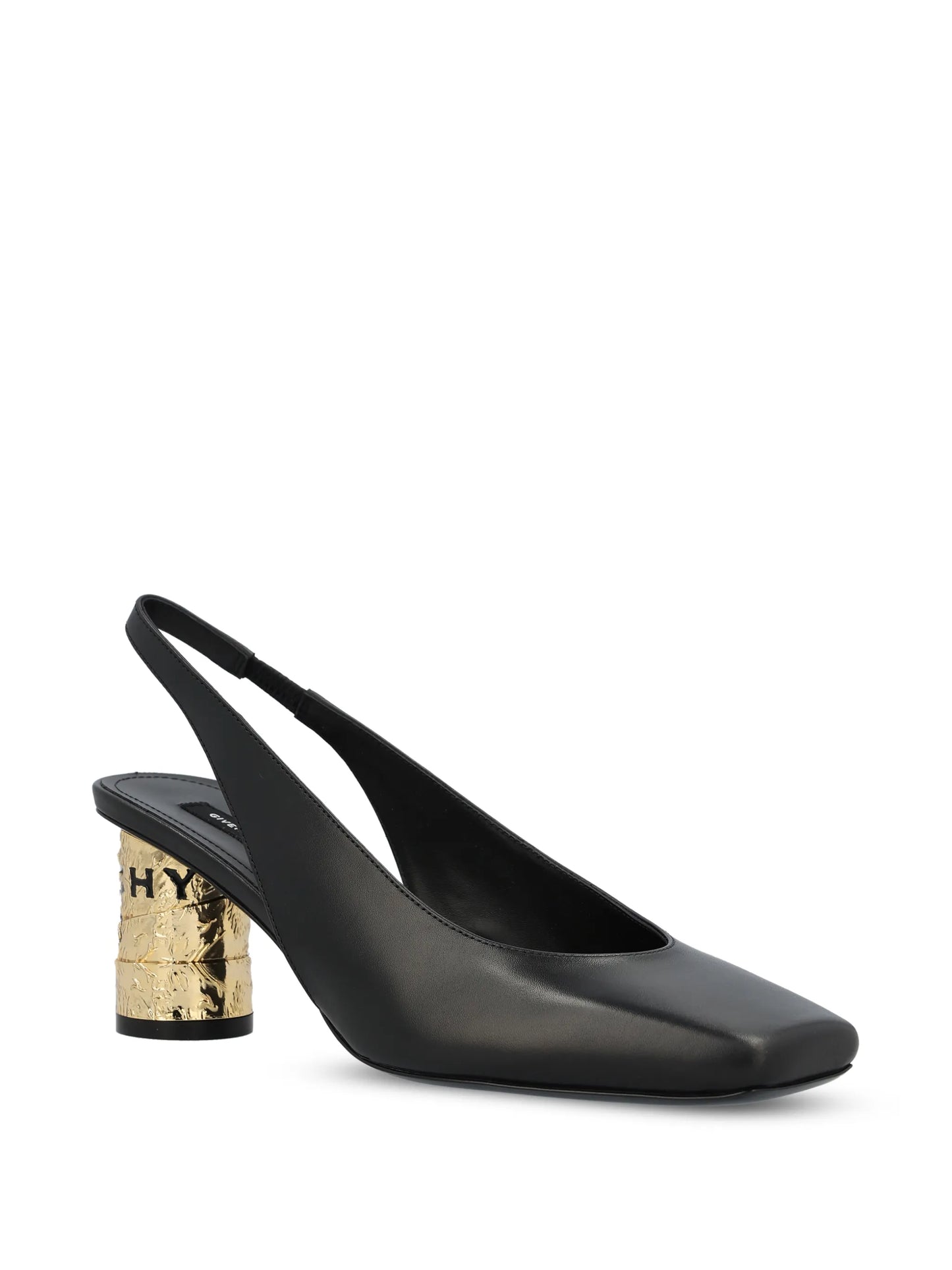 66mm cylindrical heel slingback pumps
